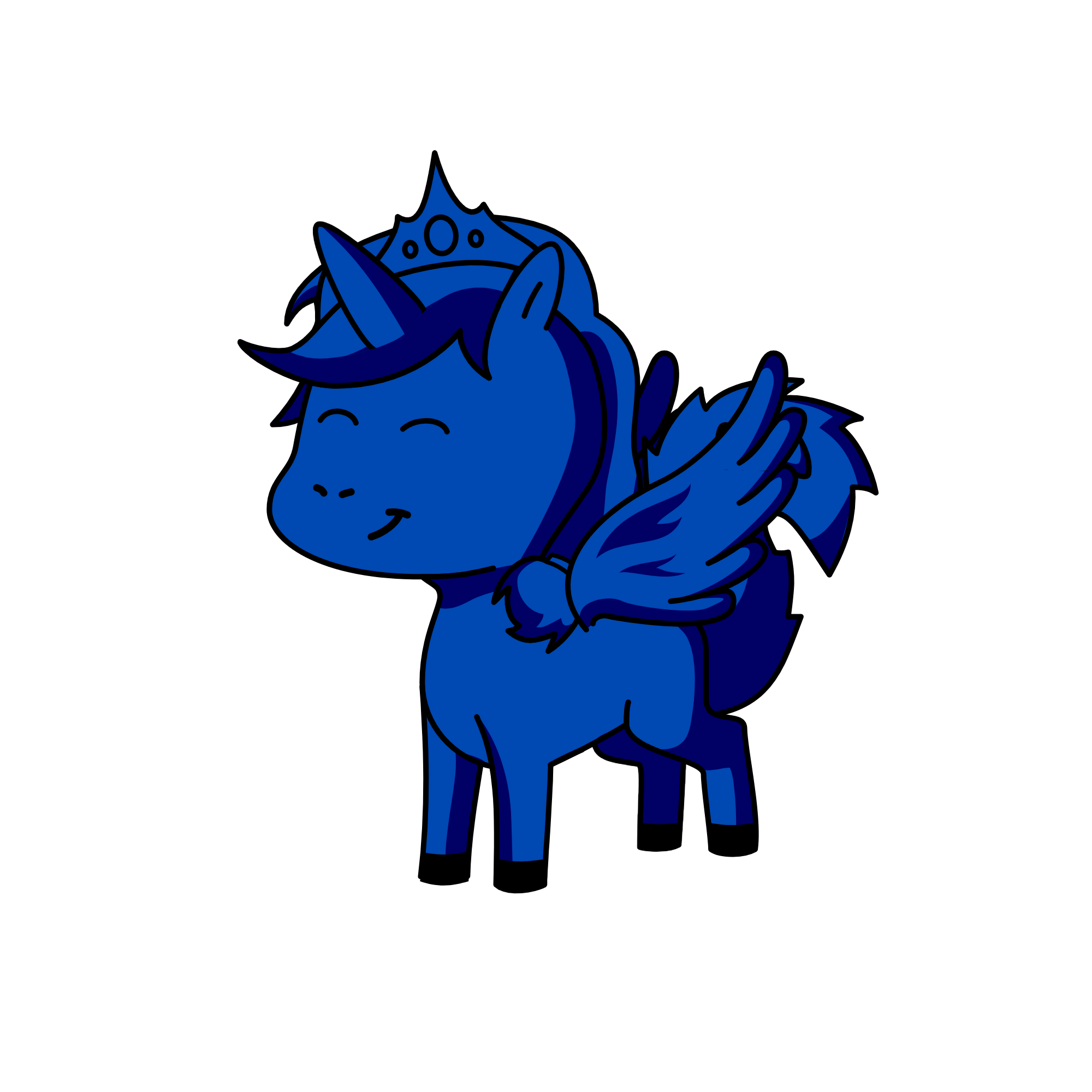 blue, the unicorn