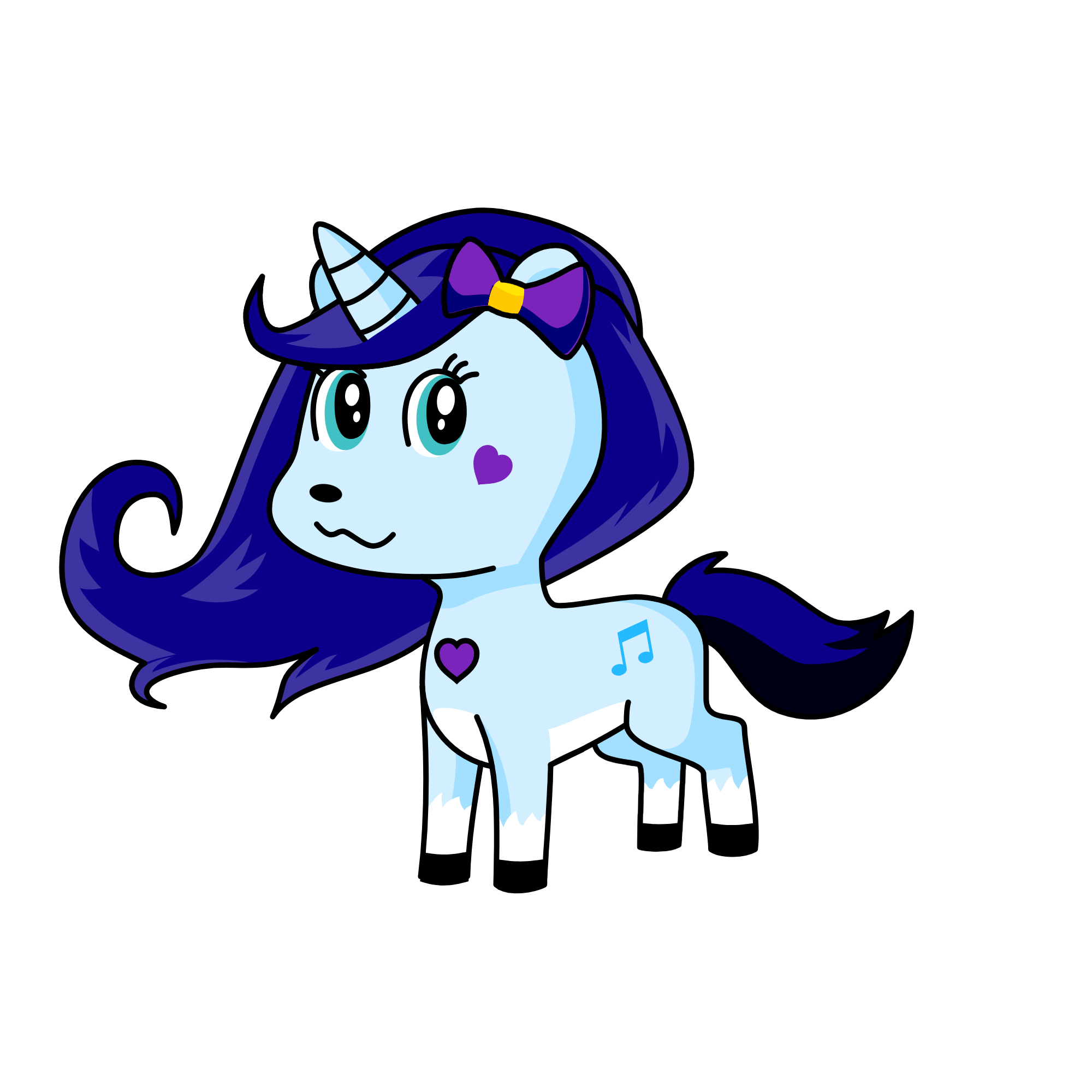 Meloblues, the unicorn