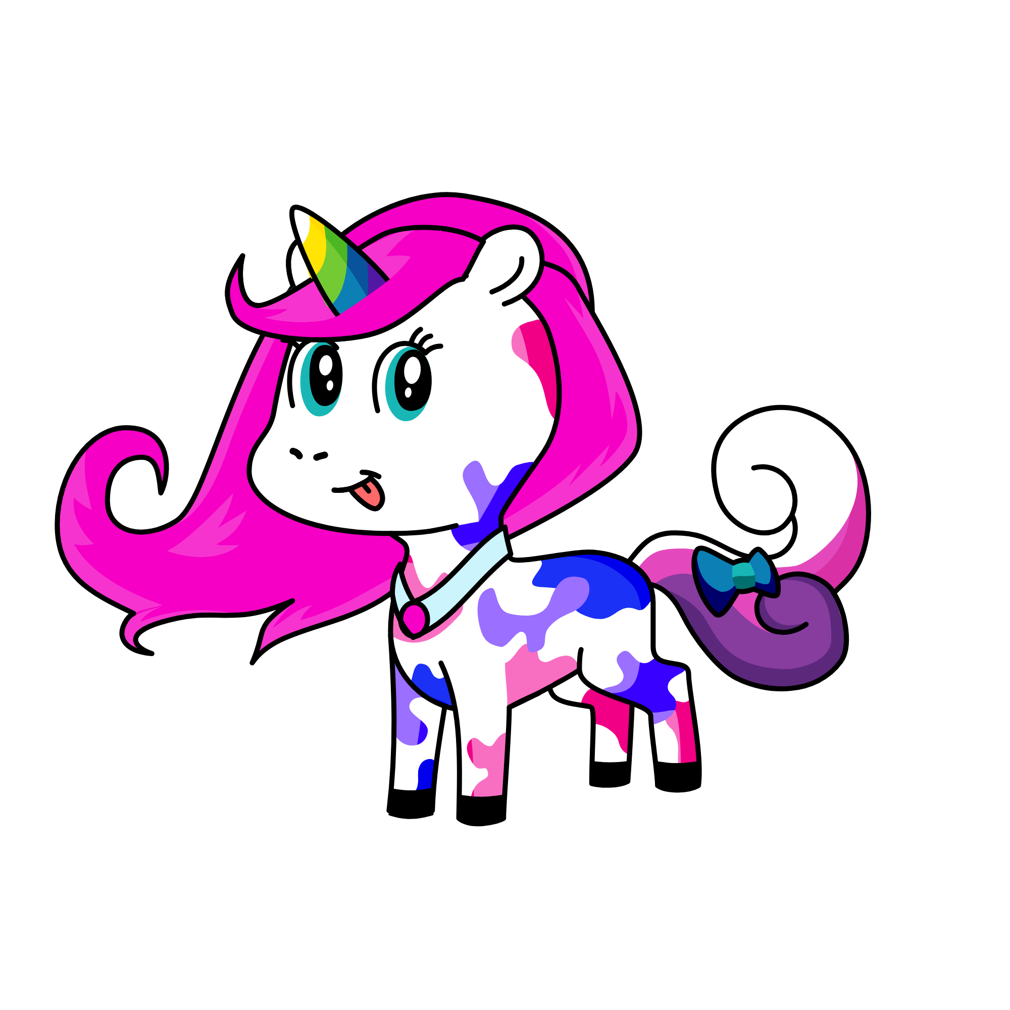 Sparkly, the unicorn