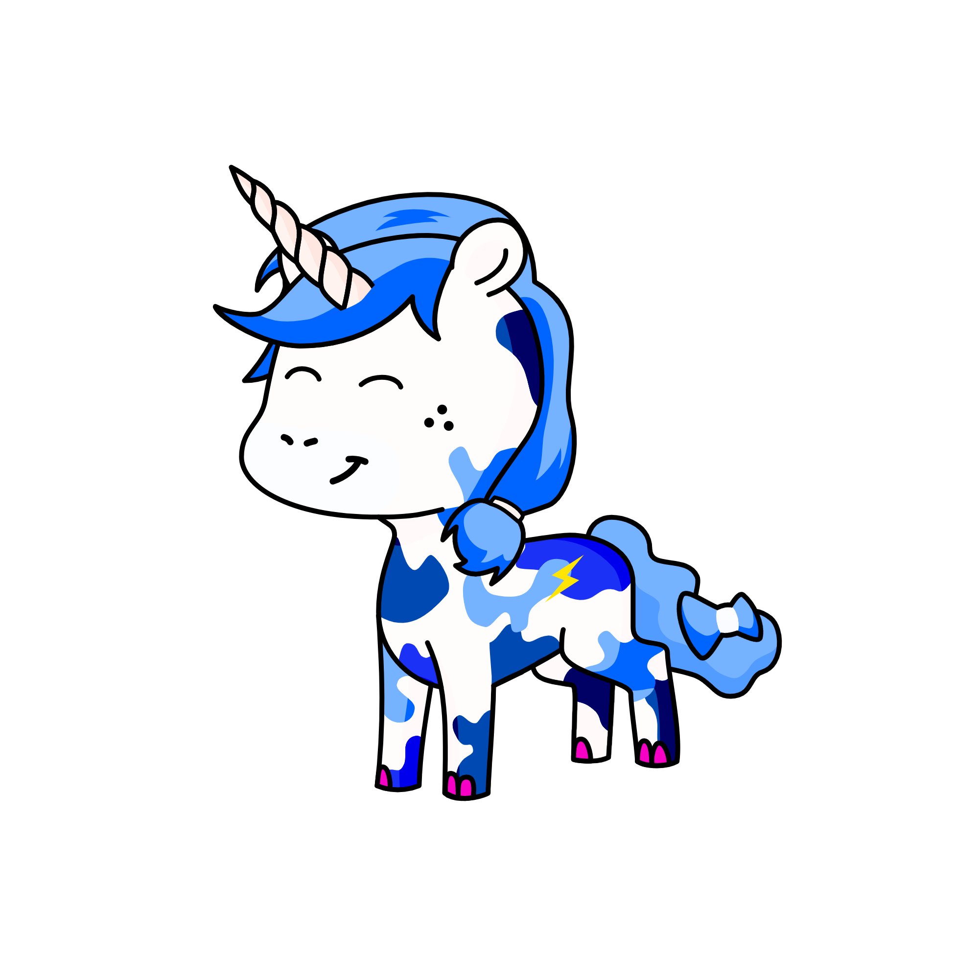 BLUE GER'DORE, the unicorn