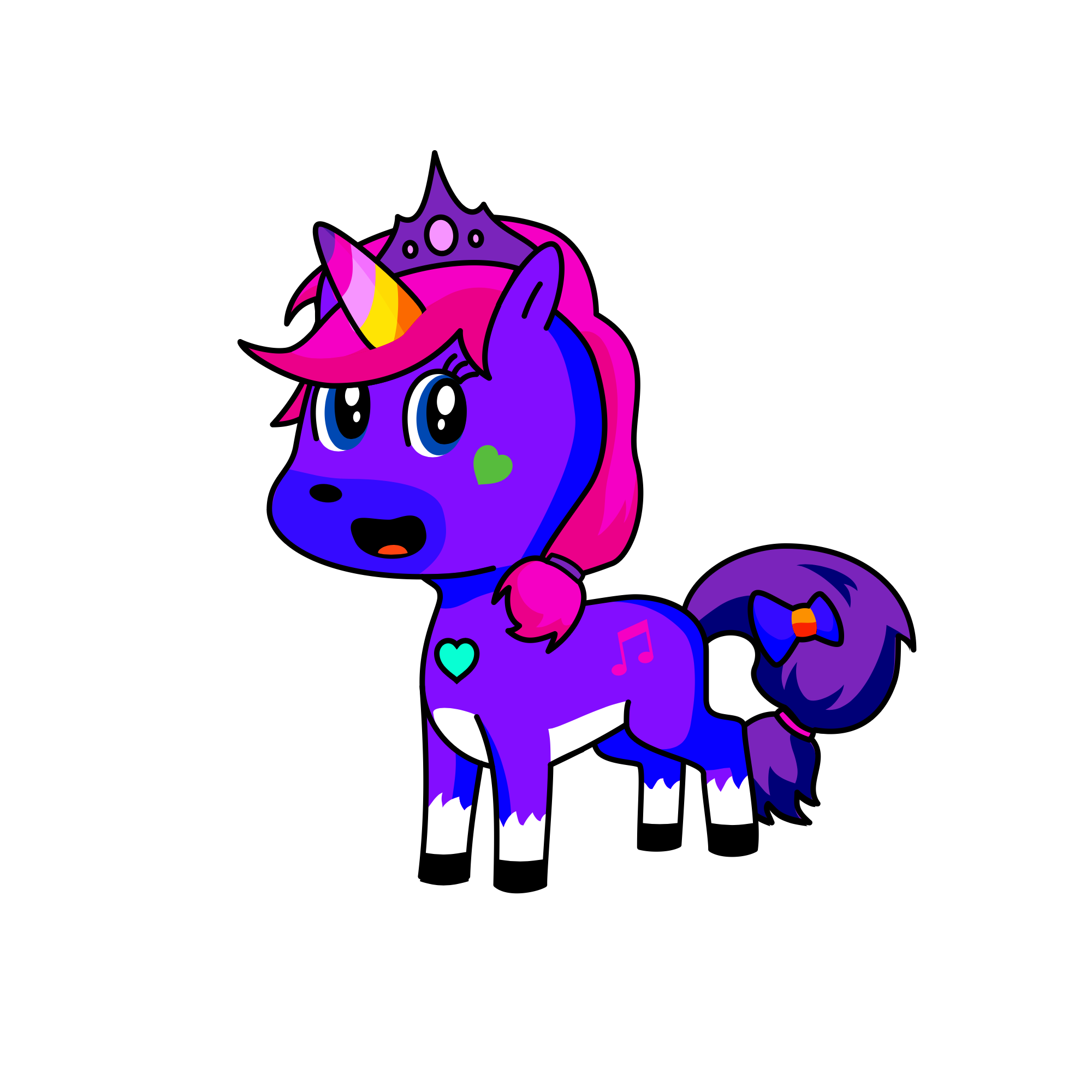 Colors of Aphmau’s friends and Aphmau , the unicorn