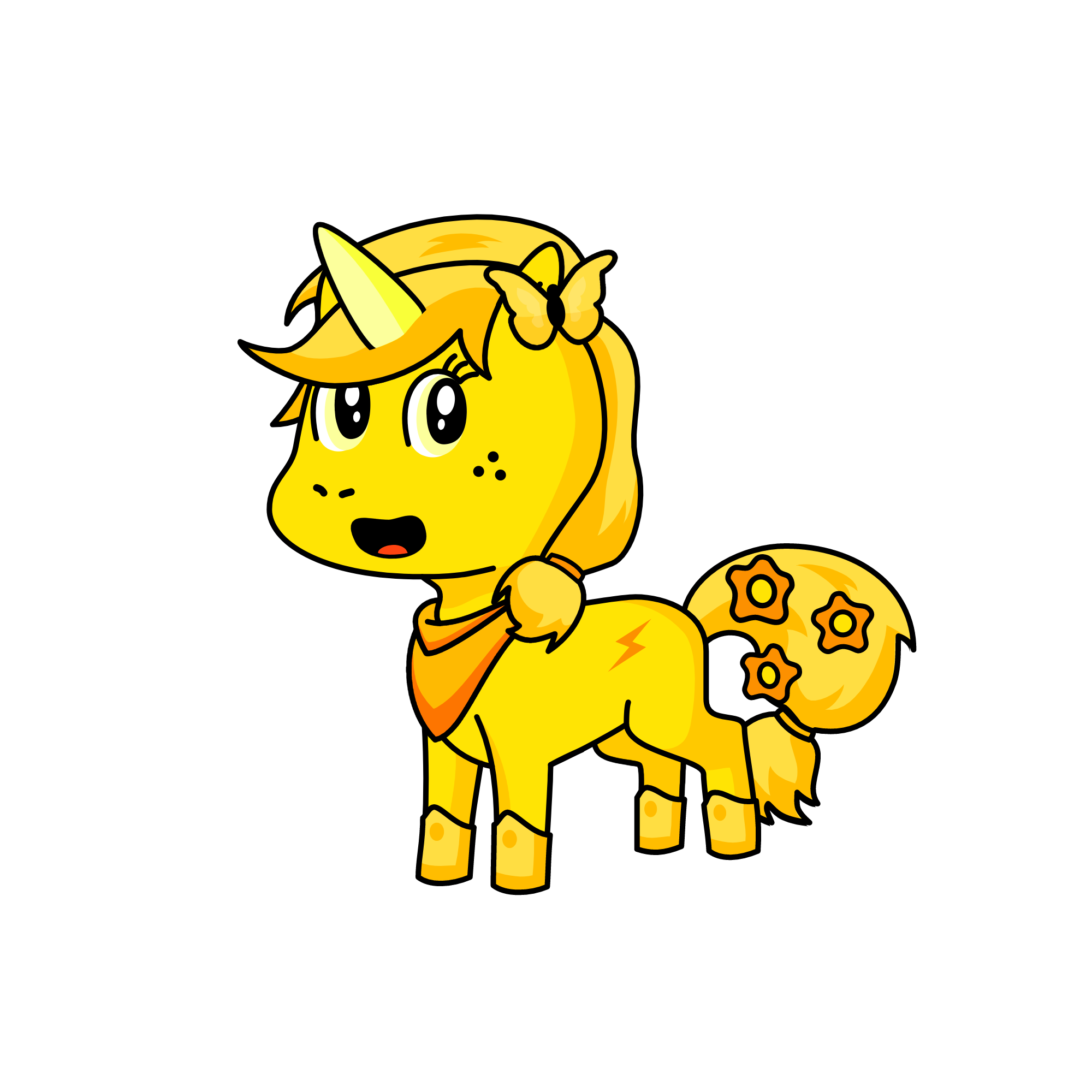 Popcorn the Movie Pony, the unicorn