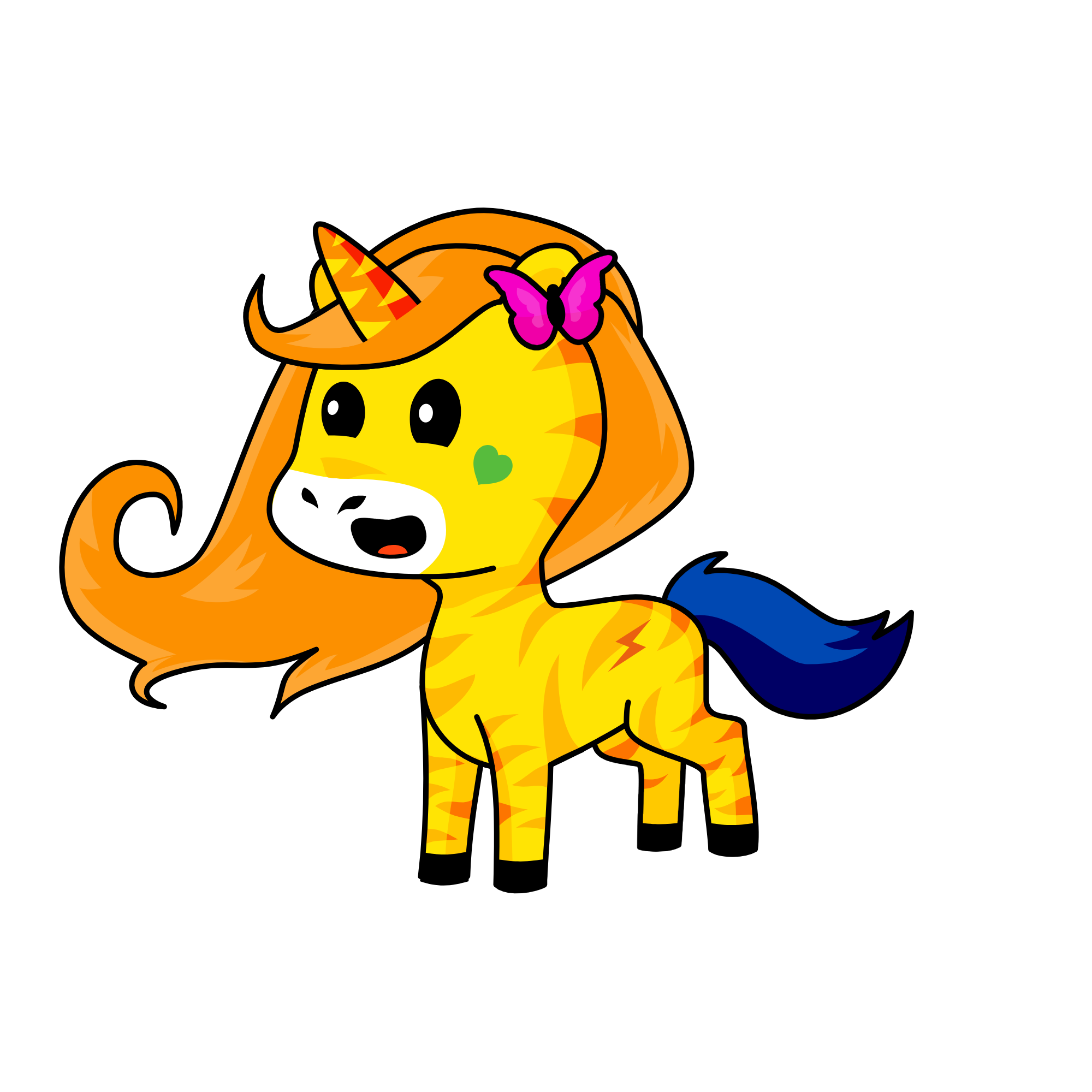 sunset, the unicorn