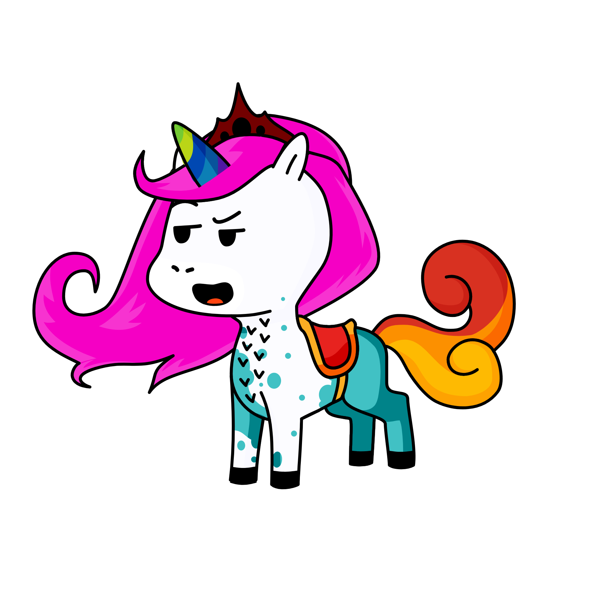 Rainbow, the unicorn