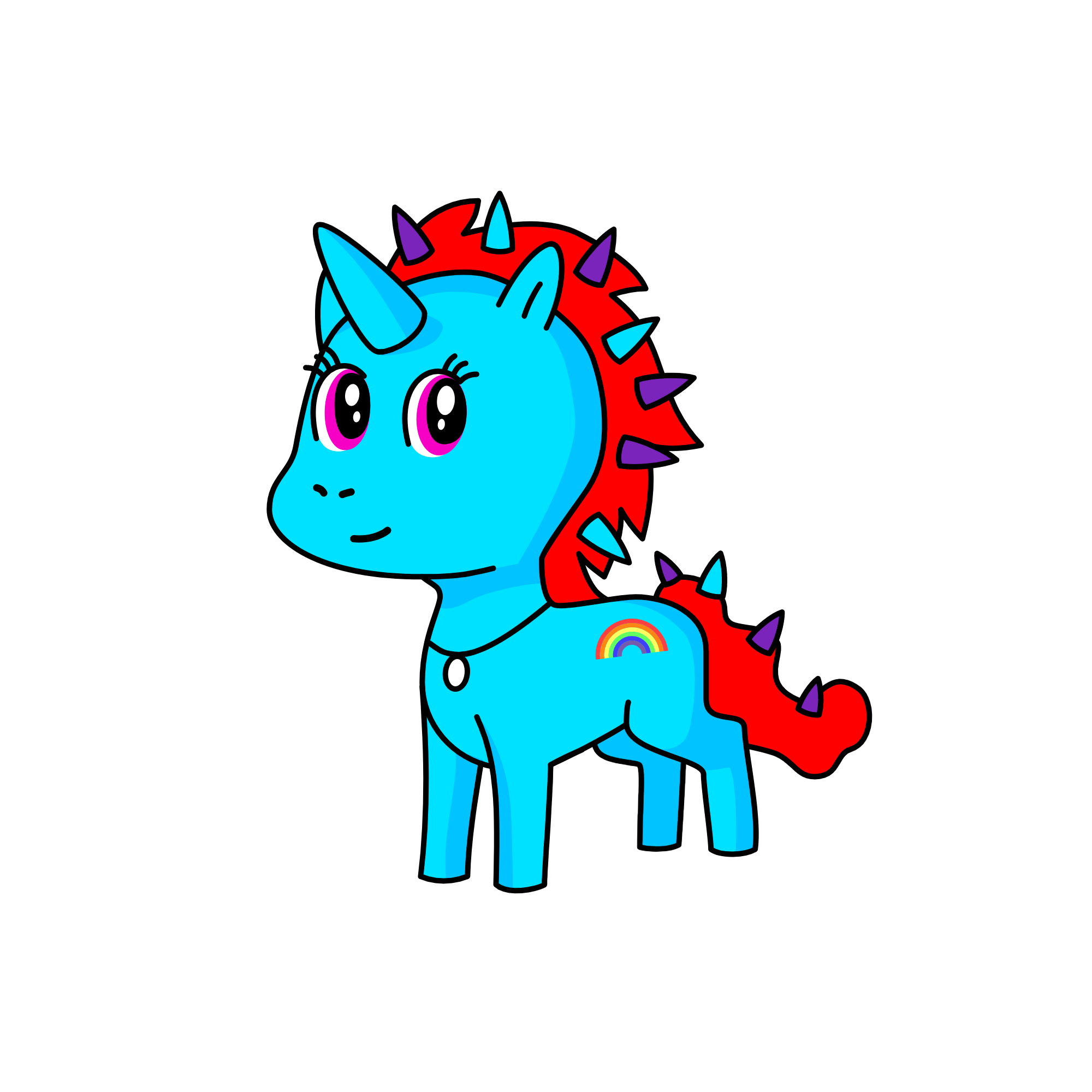 Rainbow Dash, the unicorn