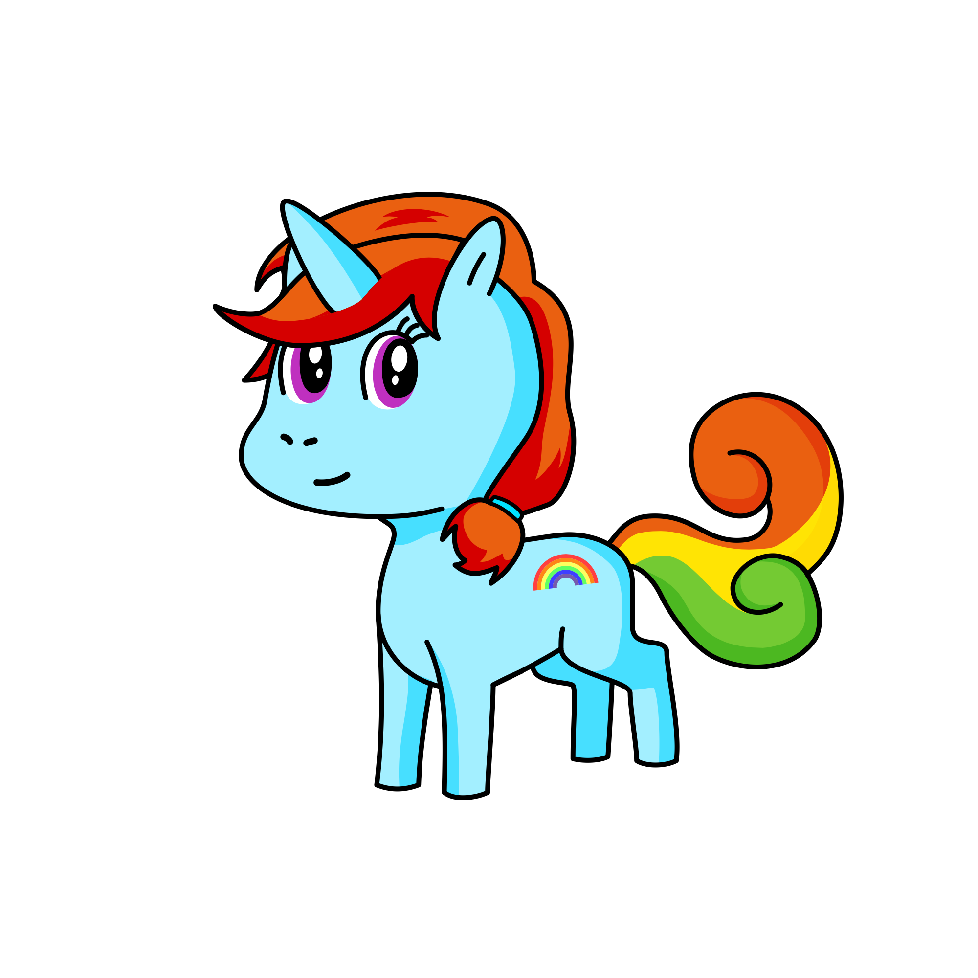 Rainbow Dash, the unicorn