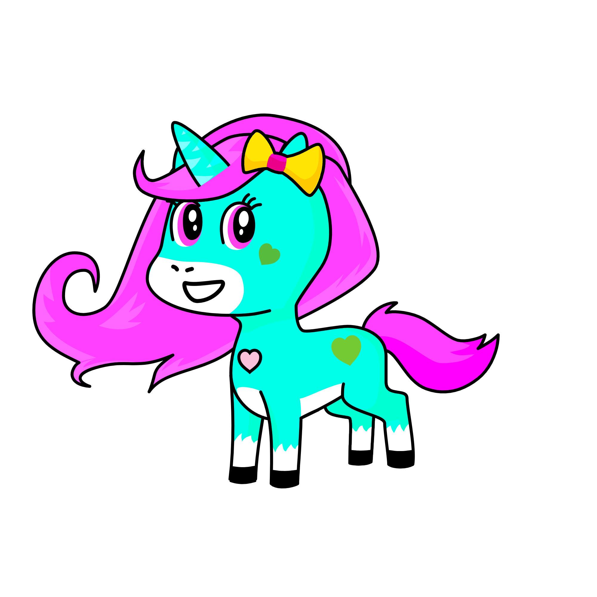 Love Heart, the unicorn