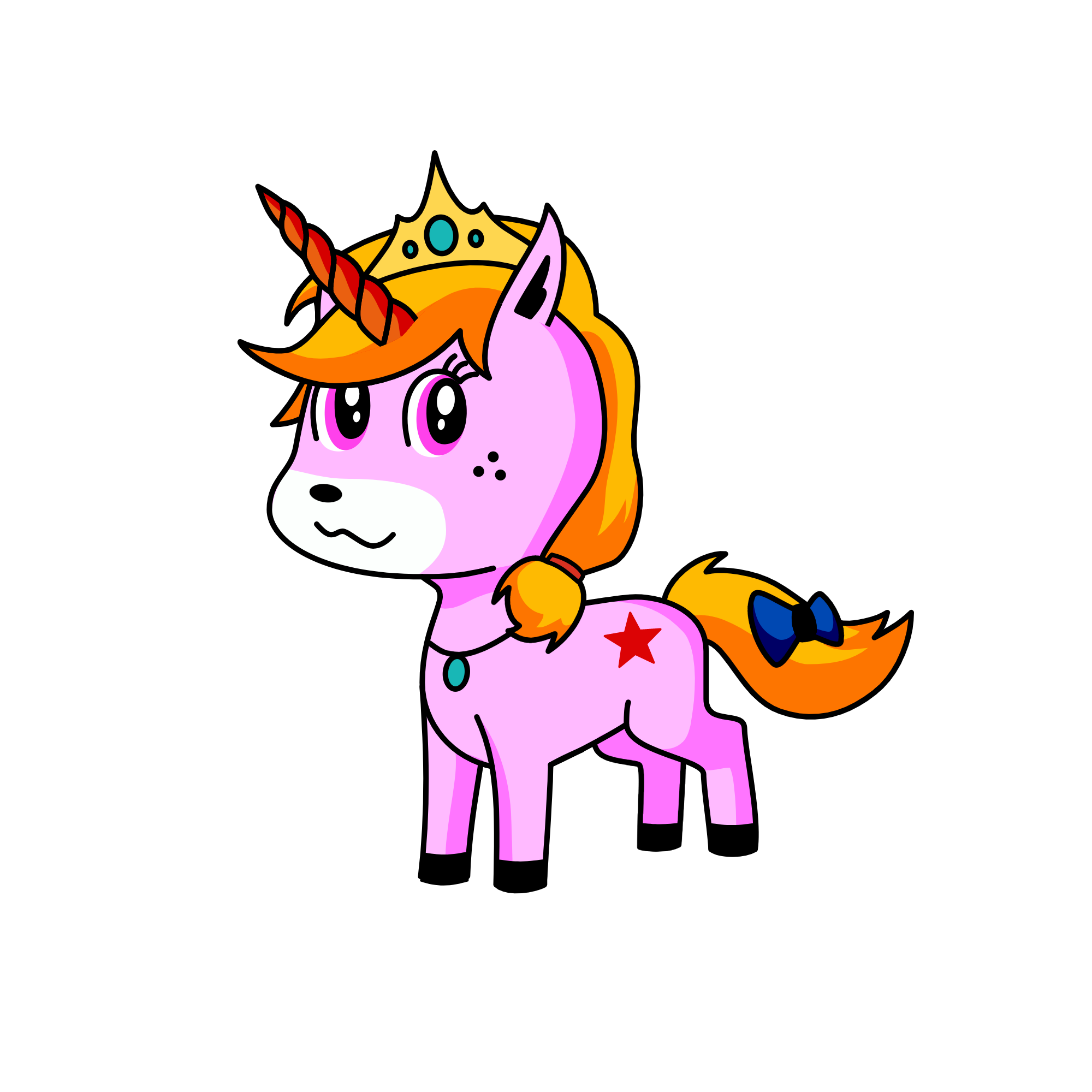 Peach, the unicorn