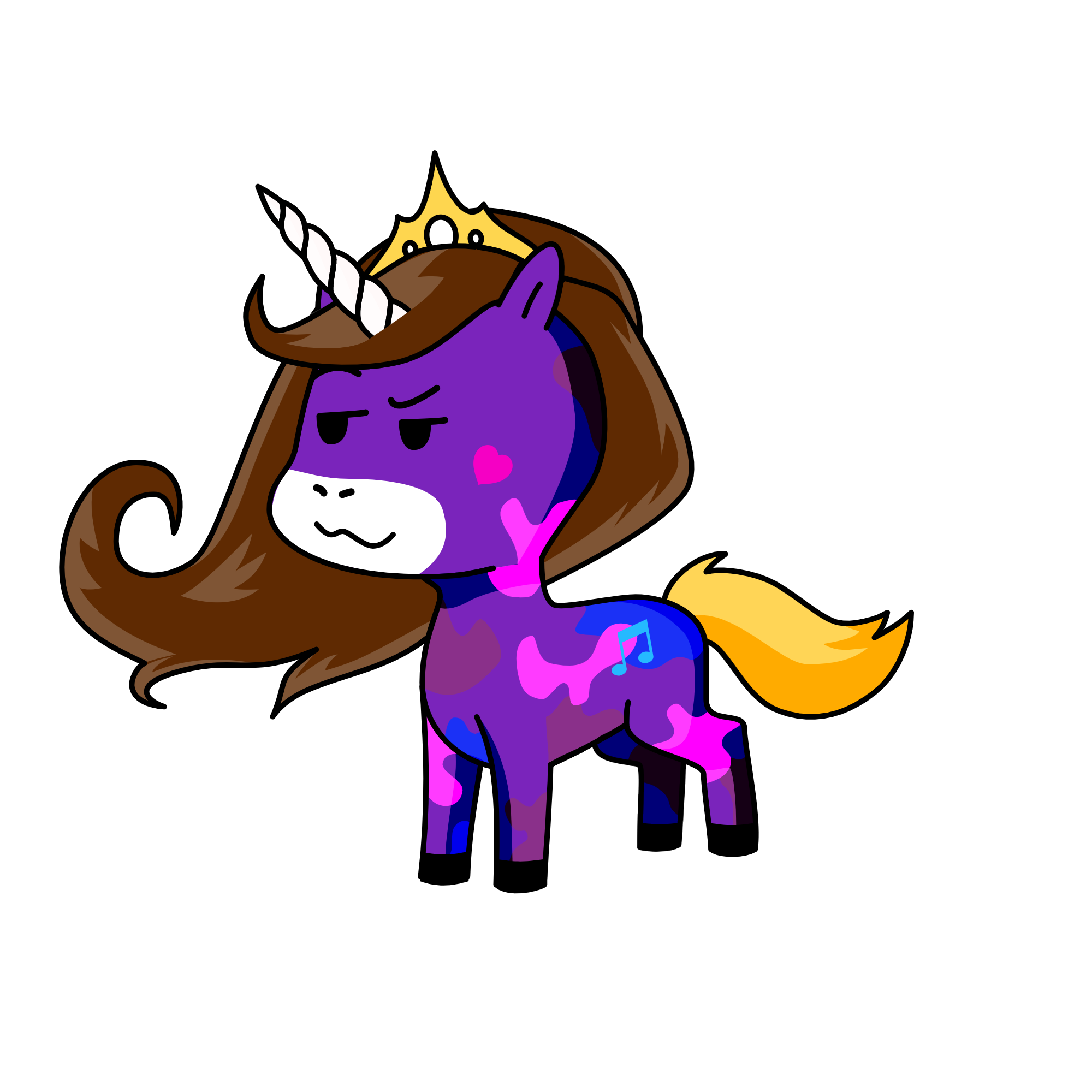 Purple Fluffy Unicorn, the unicorn