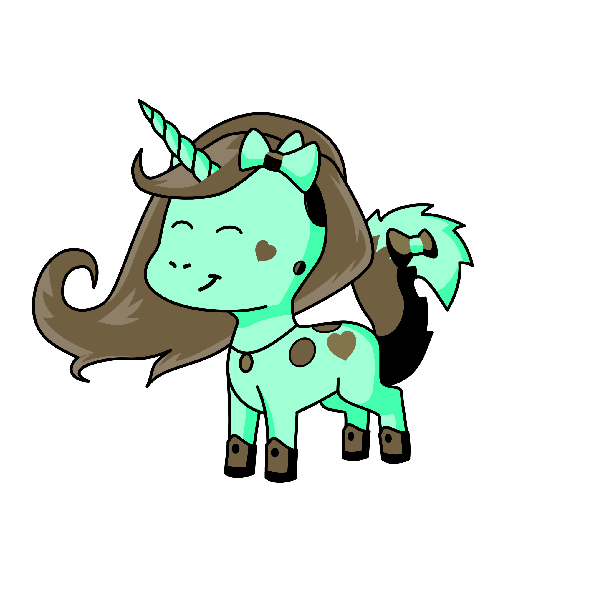 Minty Chocolate chippy, the unicorn