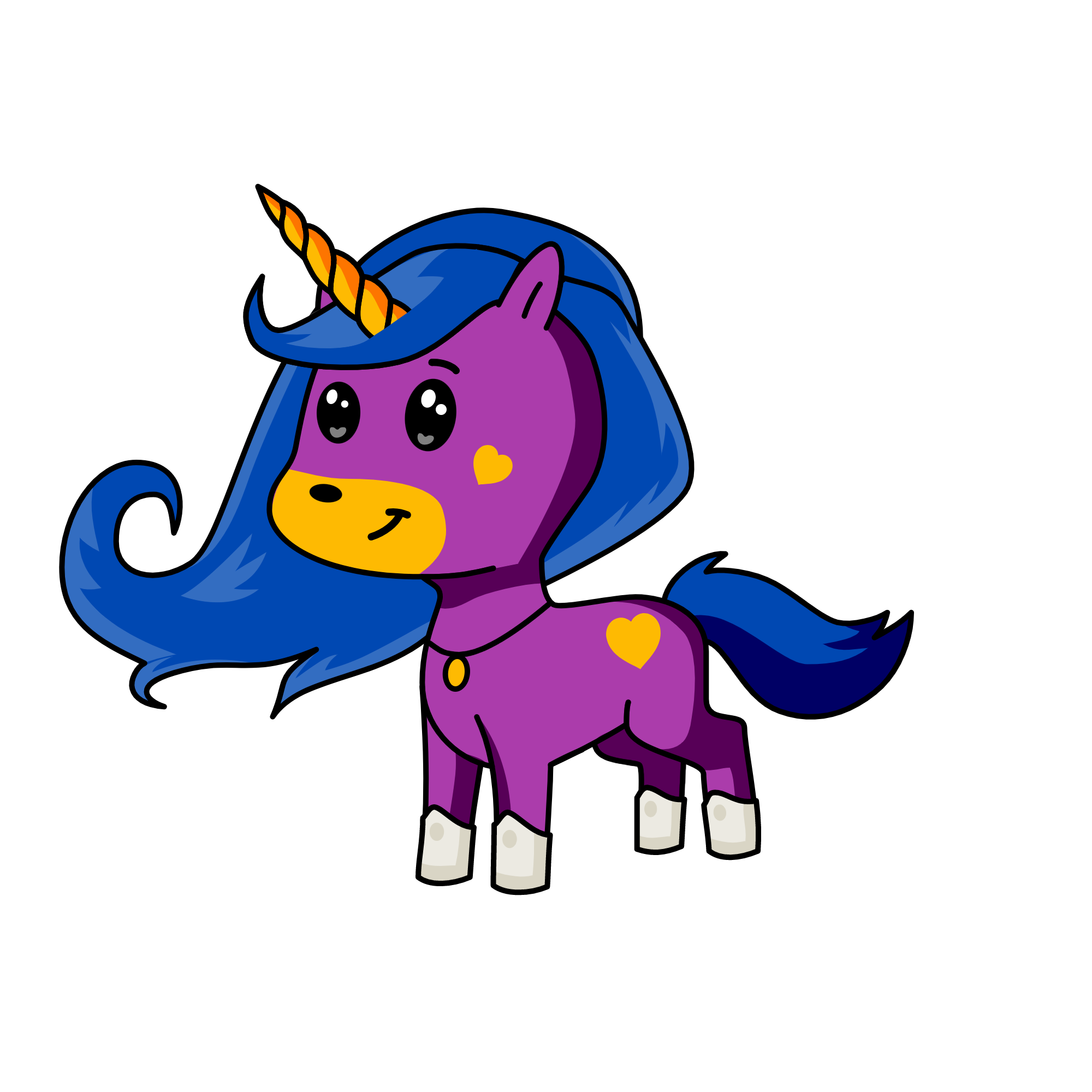 Winter's colours, the unicorn