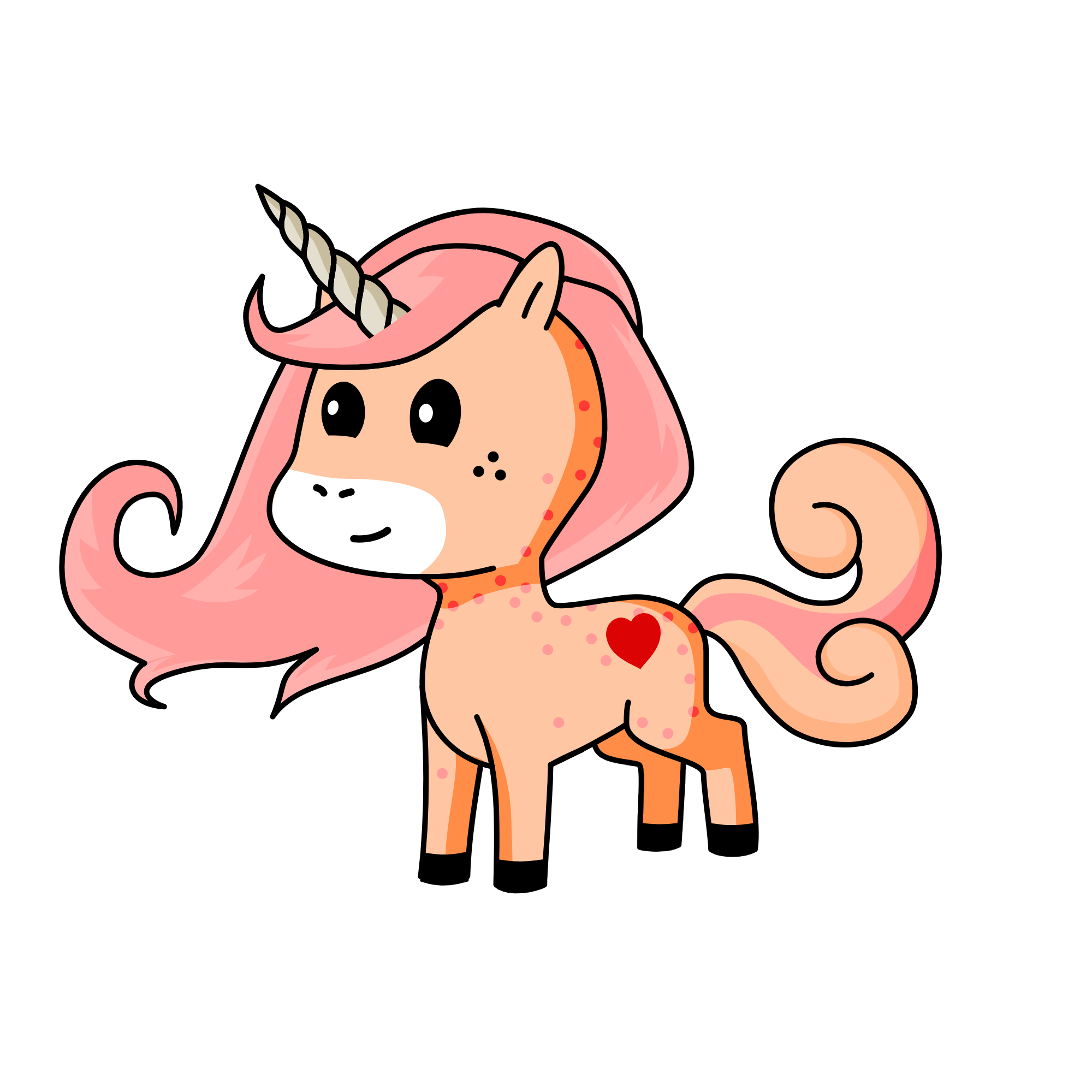 Peach, the unicorn