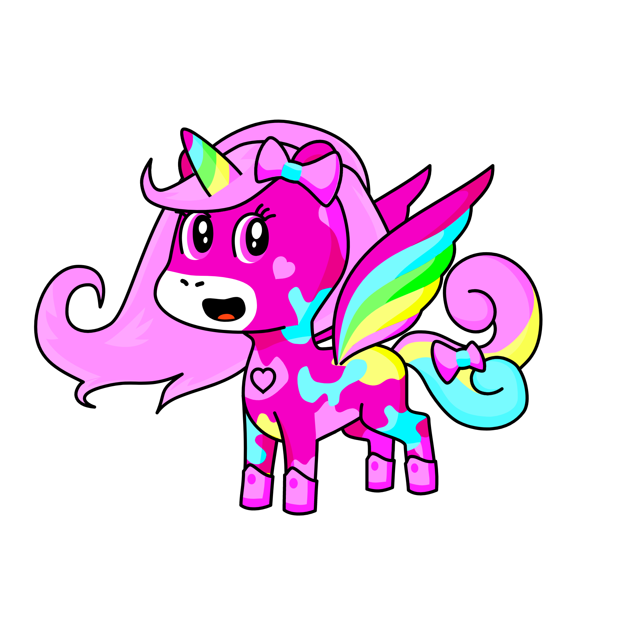 Rainbow, the unicorn