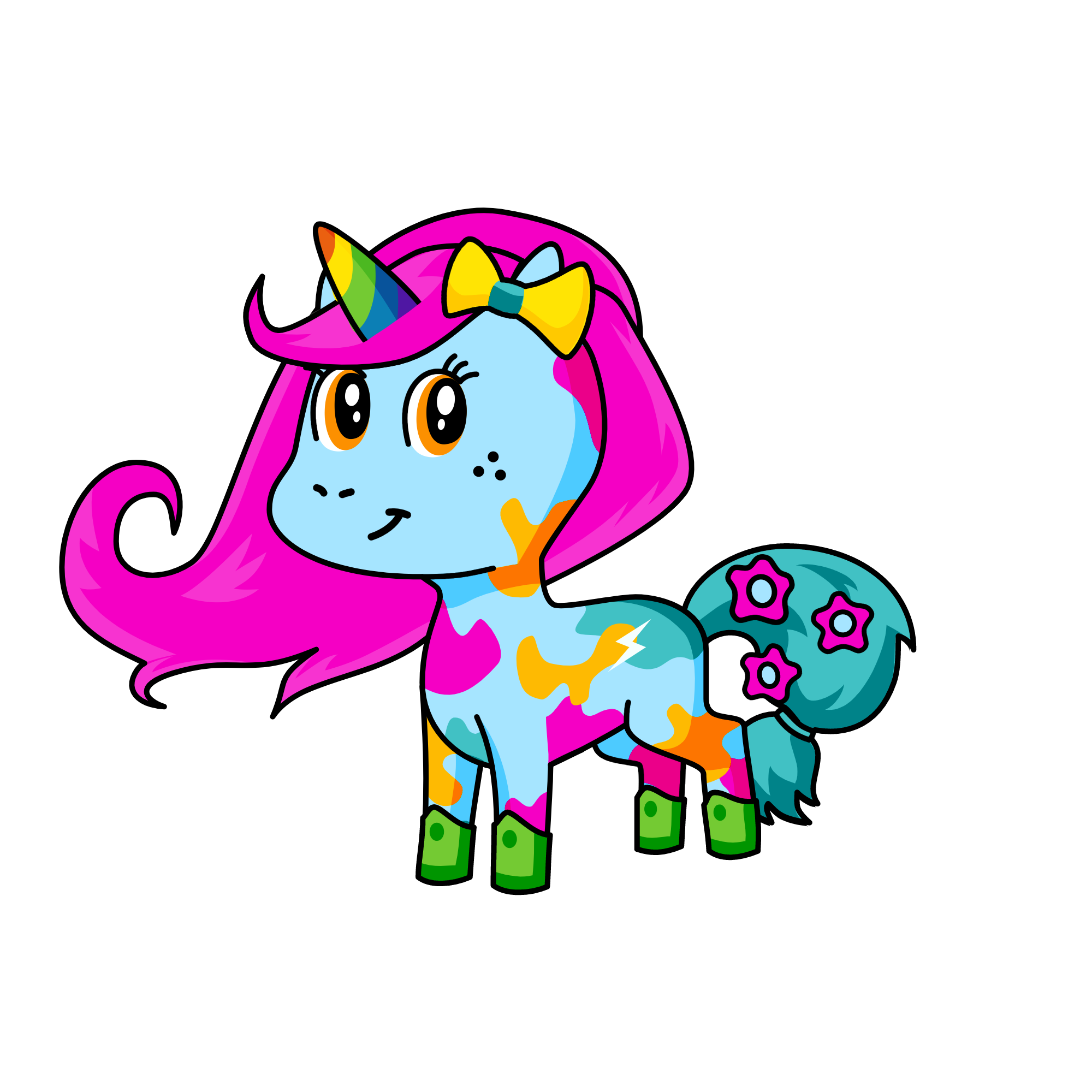 Rainbow dash, the unicorn