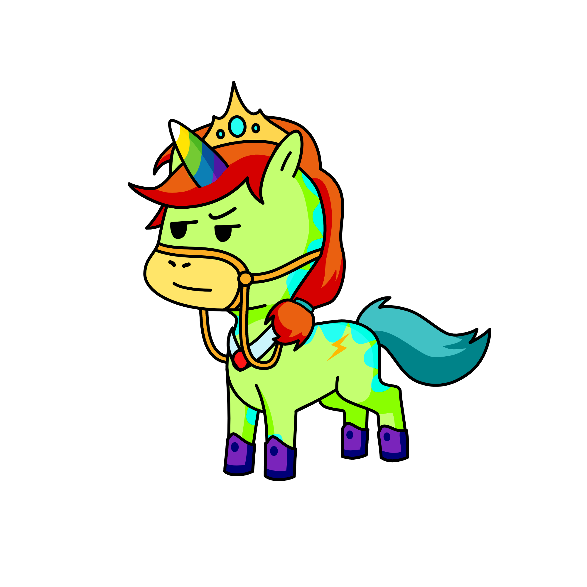 Miss grand pony, the unicorn