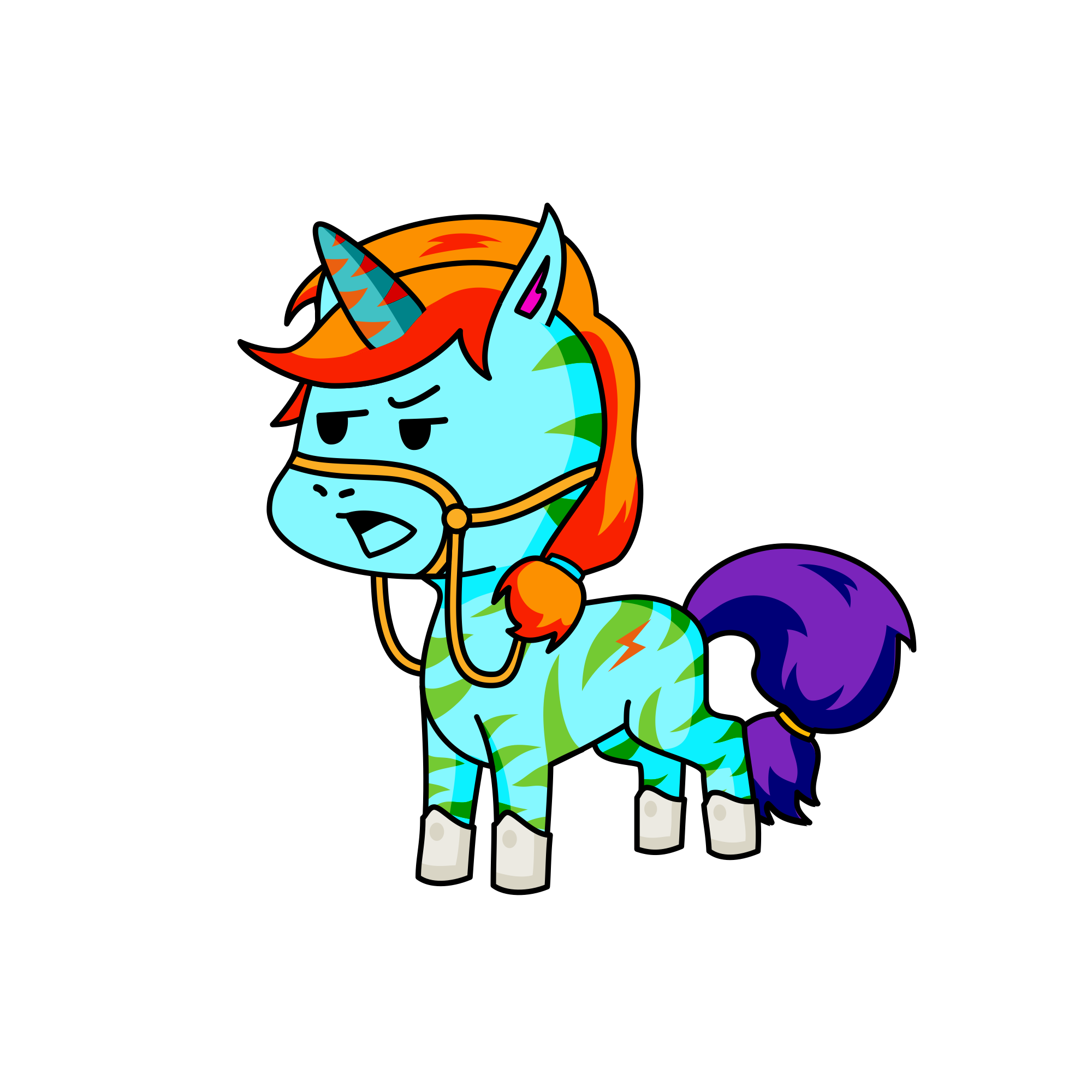 Grumpy corn, the unicorn