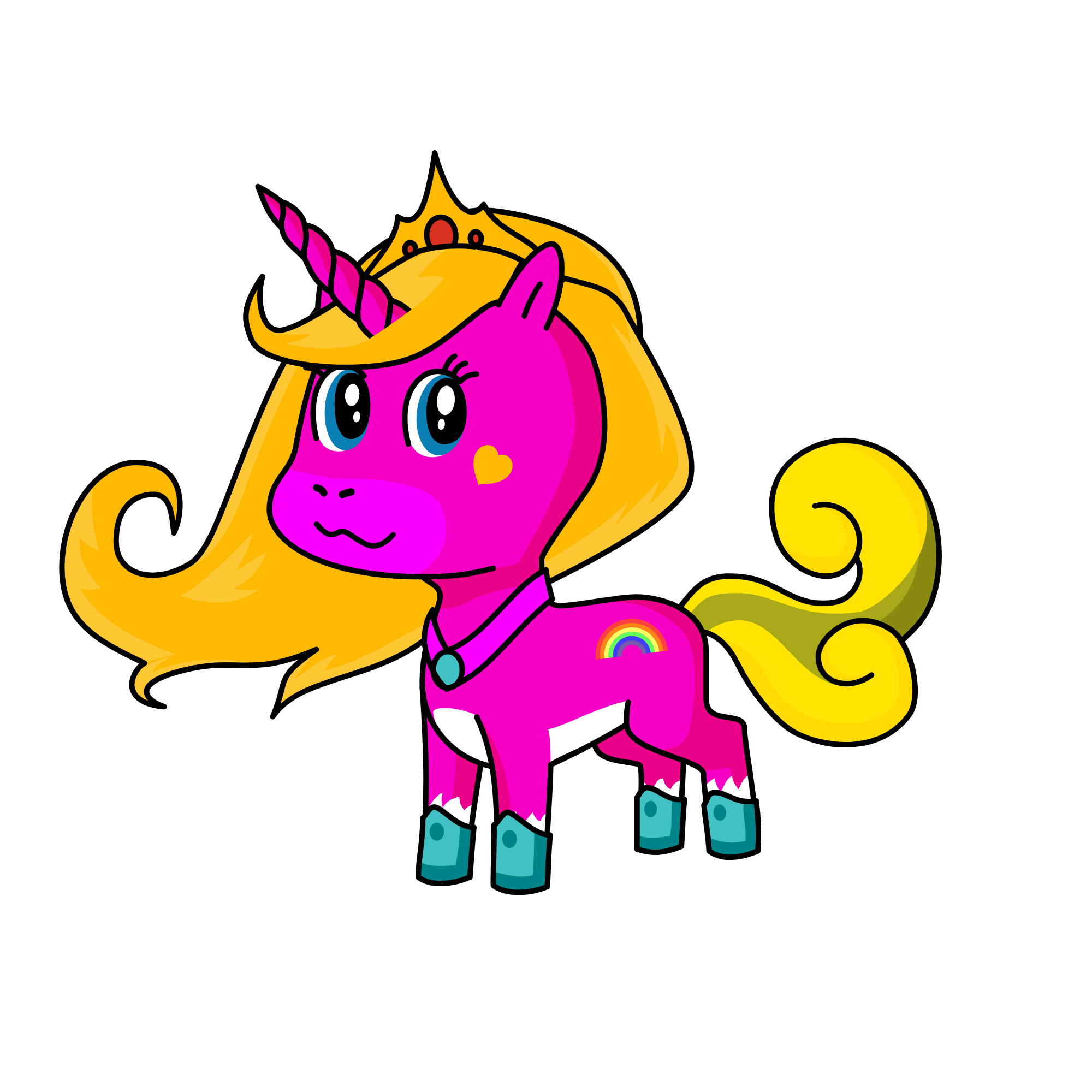 peach, the unicorn