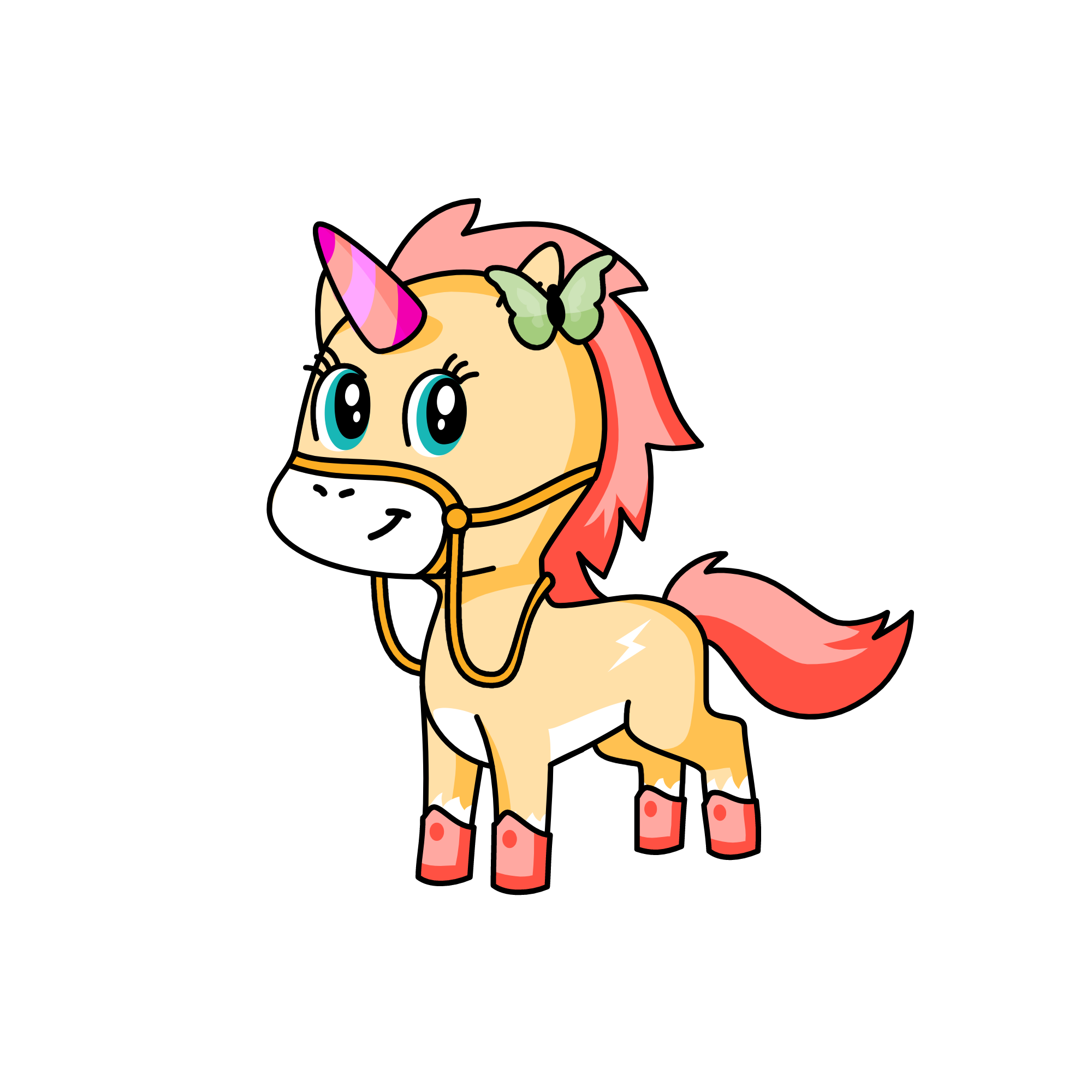 Strawberry, the unicorn