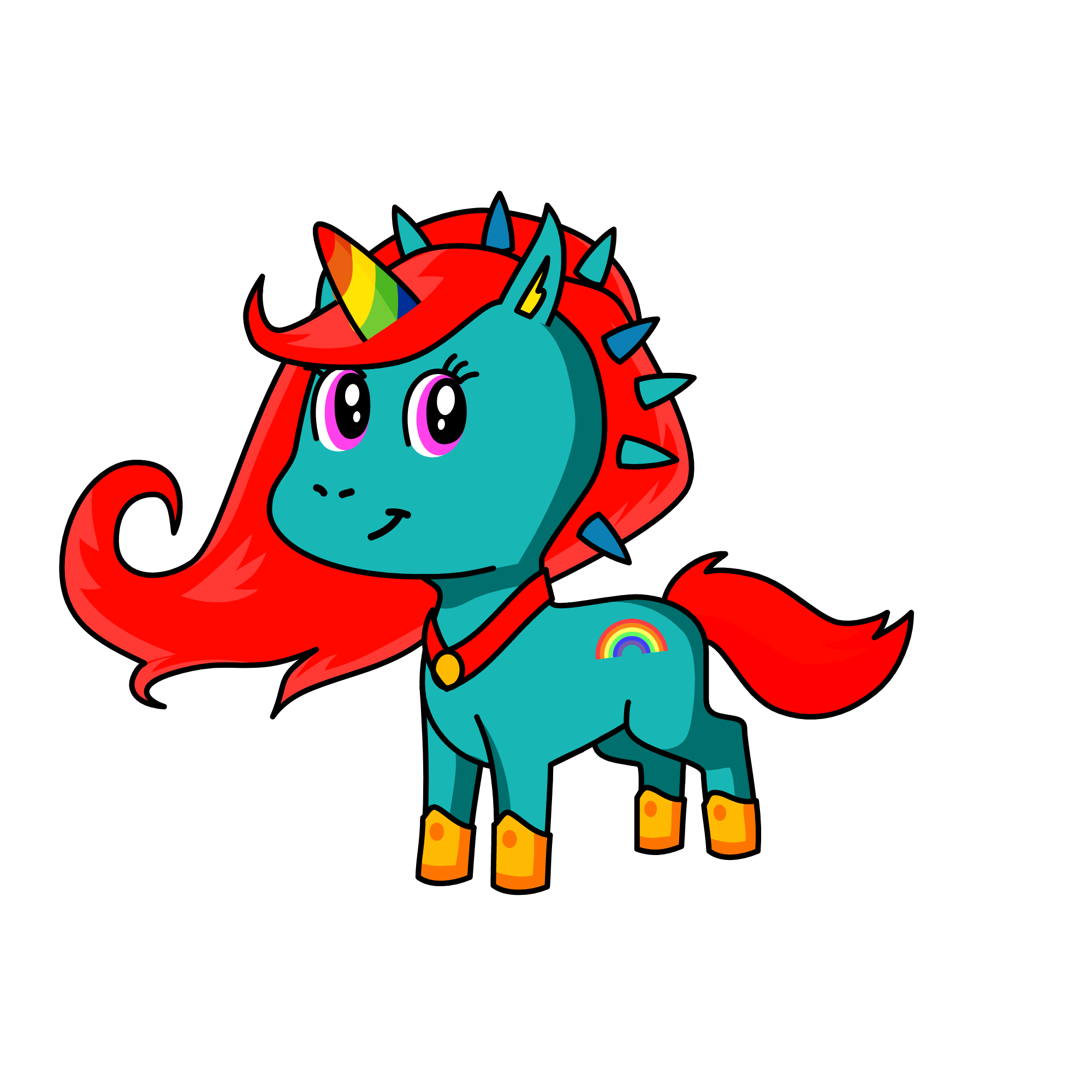 Rainbow dash, the unicorn