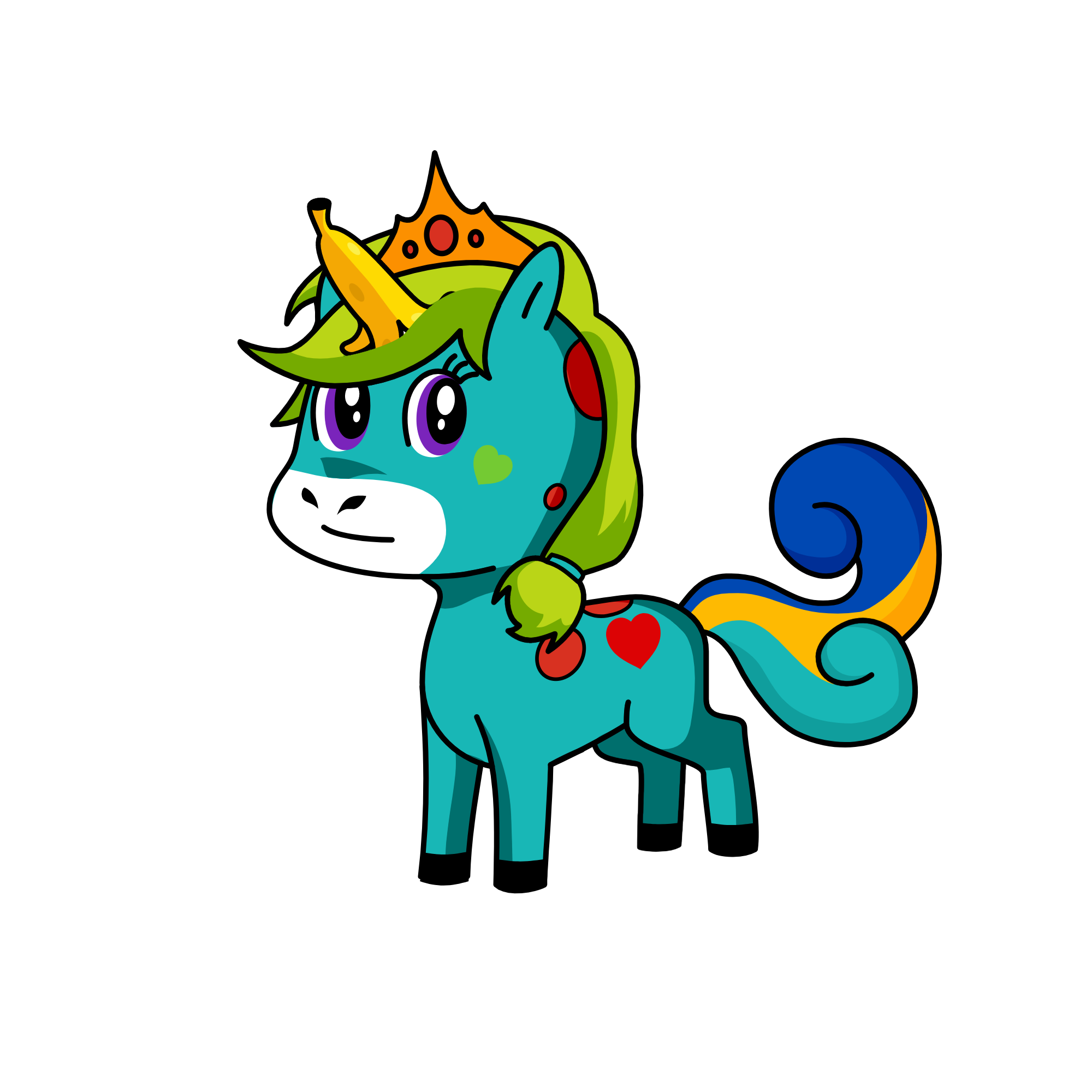 TRASH BIN PRINCESSS, the unicorn