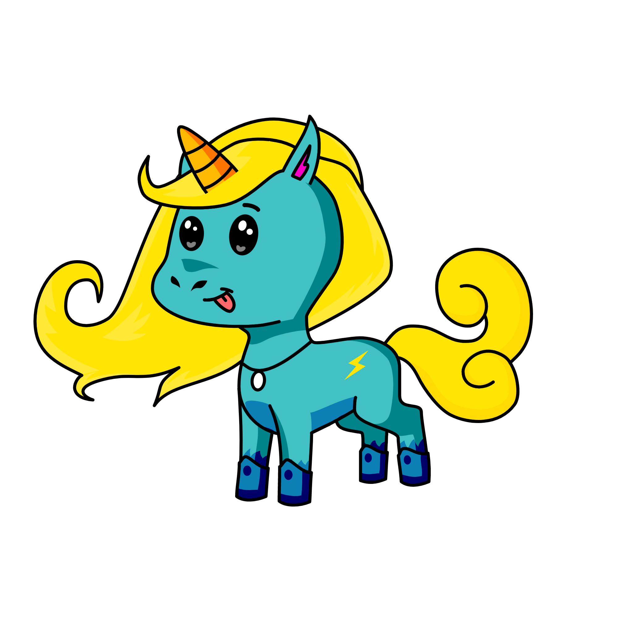 Penny the popular/mean girl, the unicorn