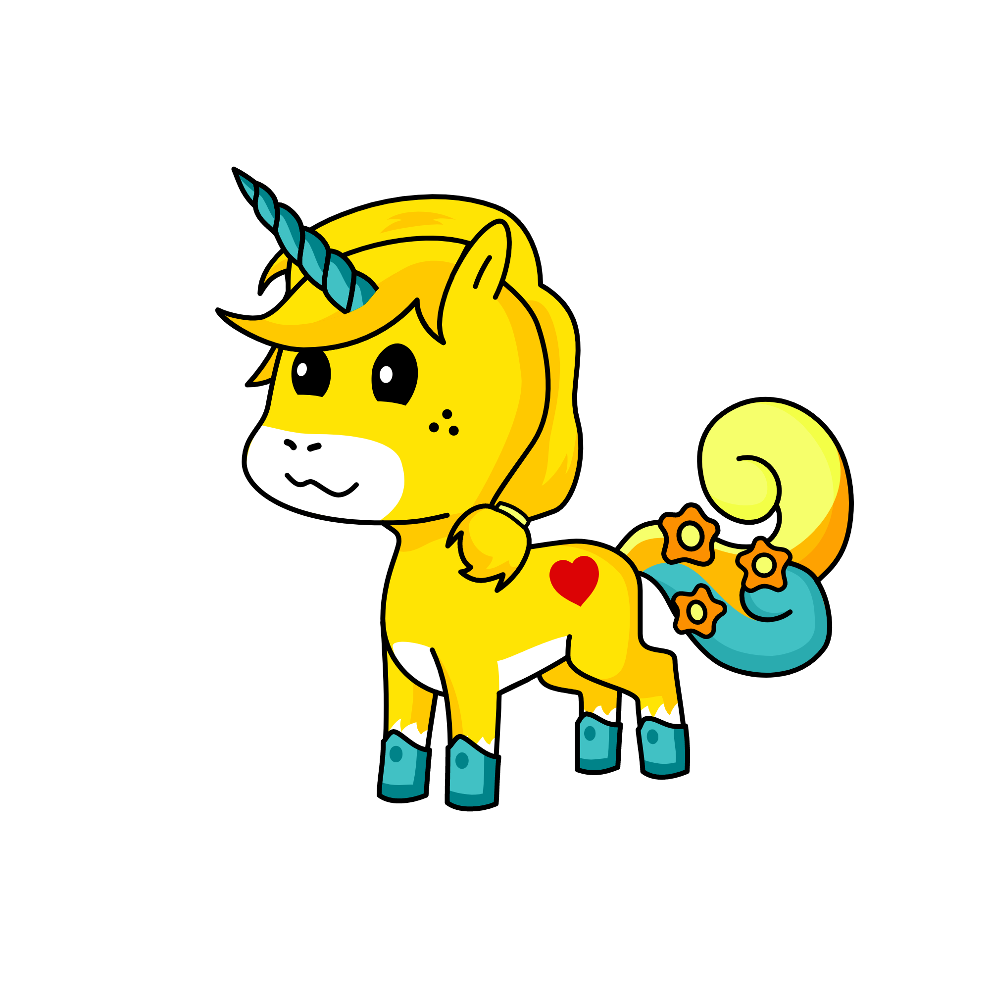 sunny the sun, the unicorn