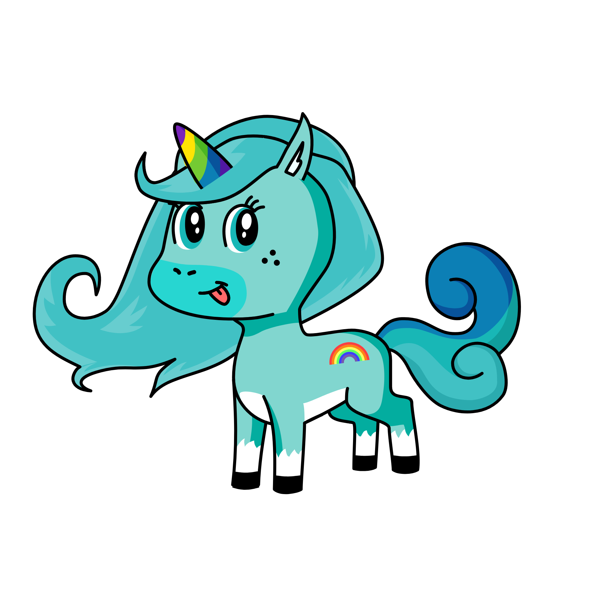 Bluey, the unicorn
