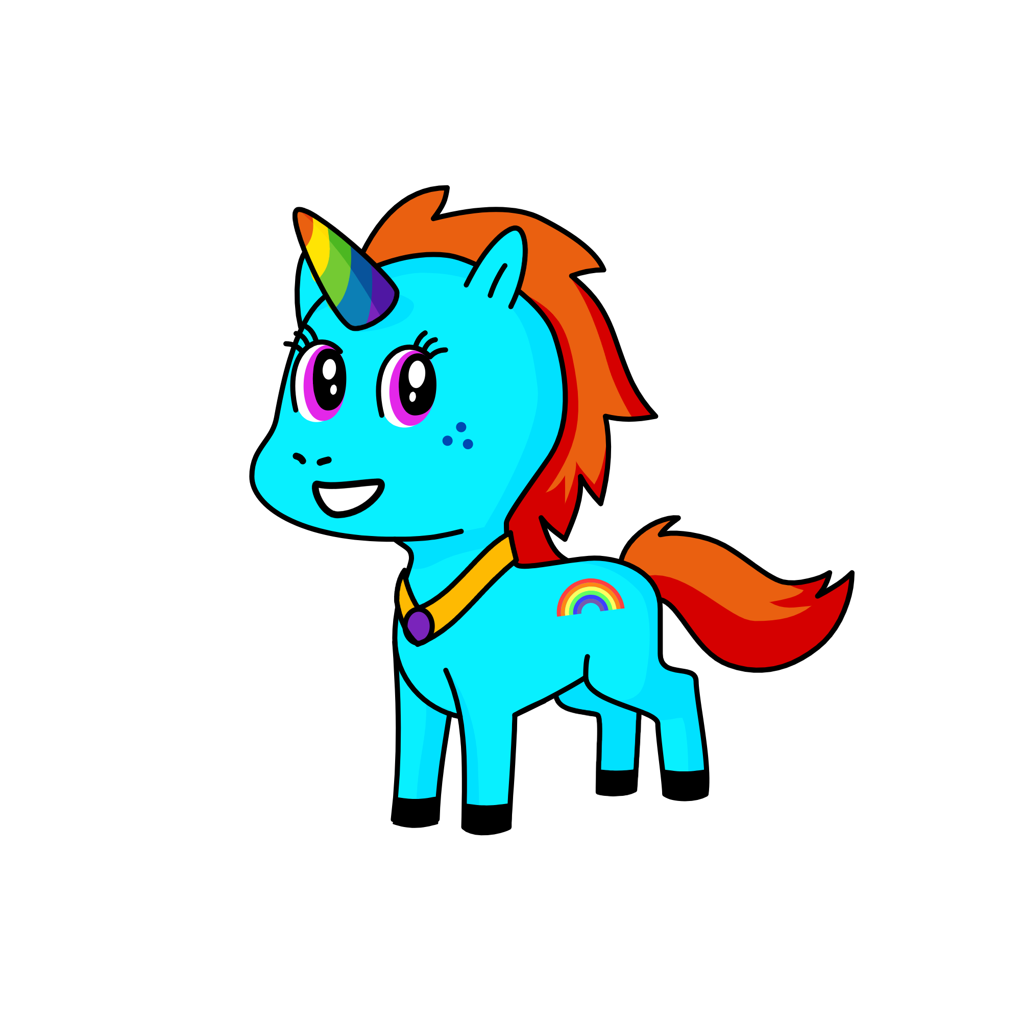 Rainbow Dash, the unicorn