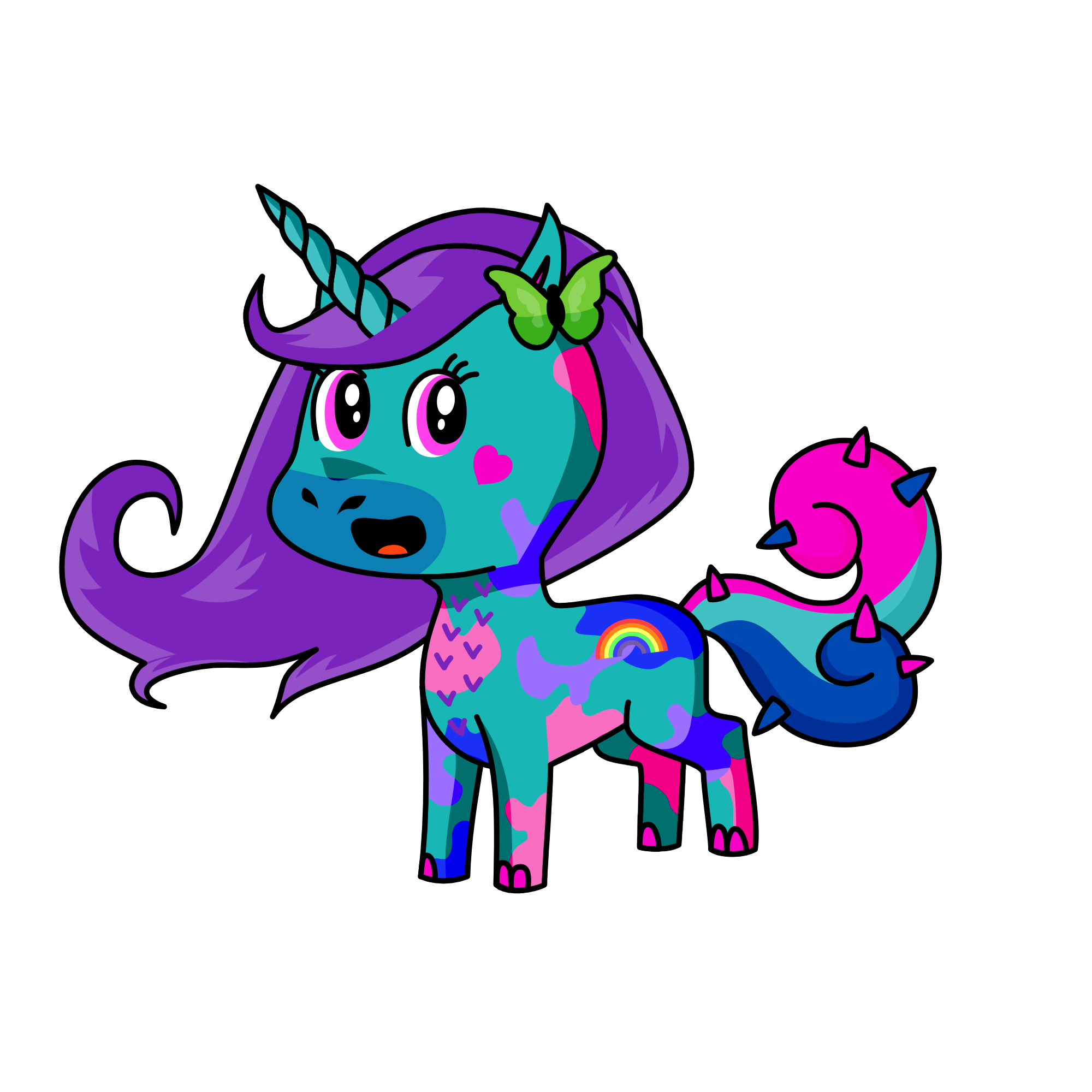 Rainbow Dash, the unicorn