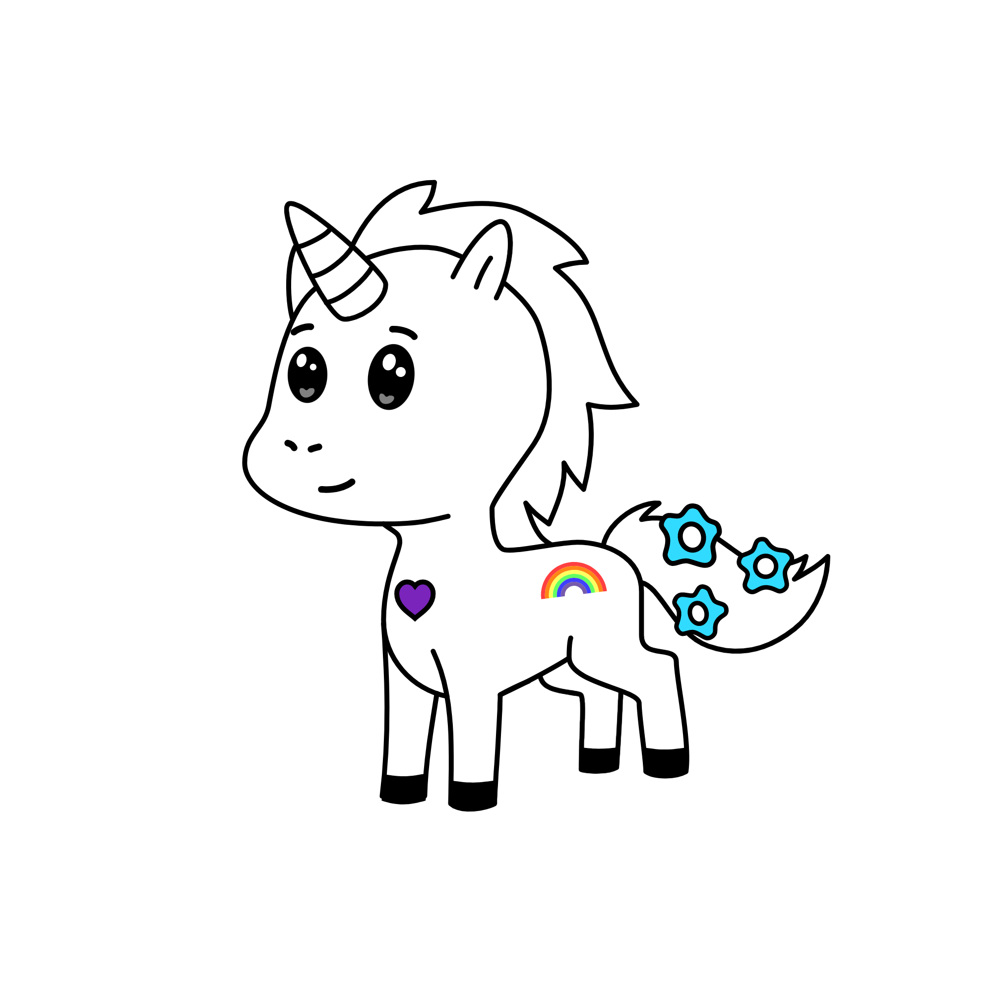 snow wite, the unicorn