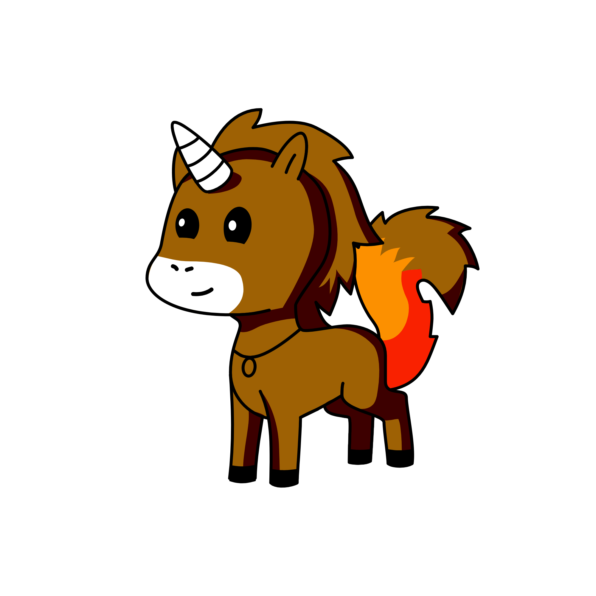 Amelia's but, the unicorn