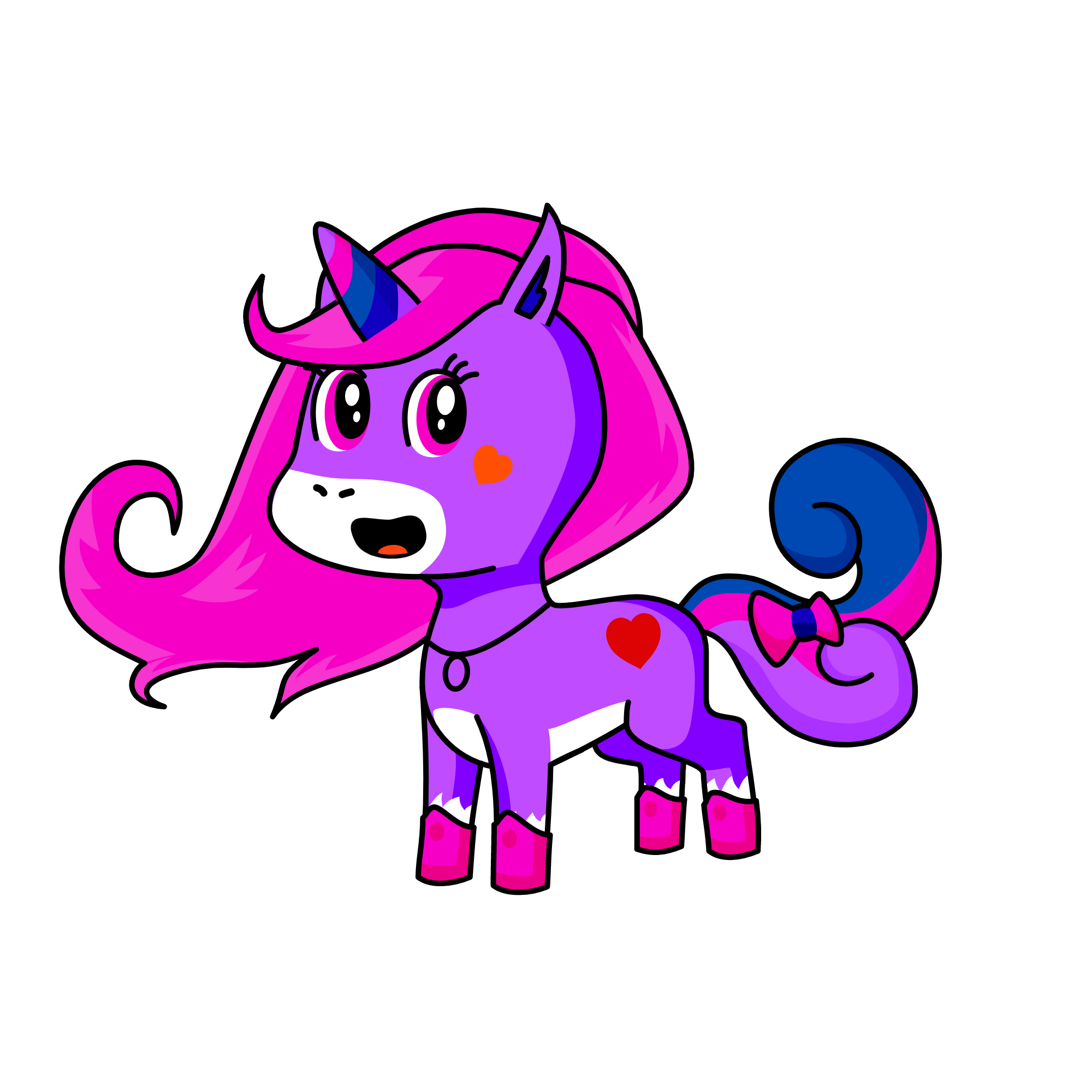 mel and william/ dad/mia/ will/zara, the unicorn