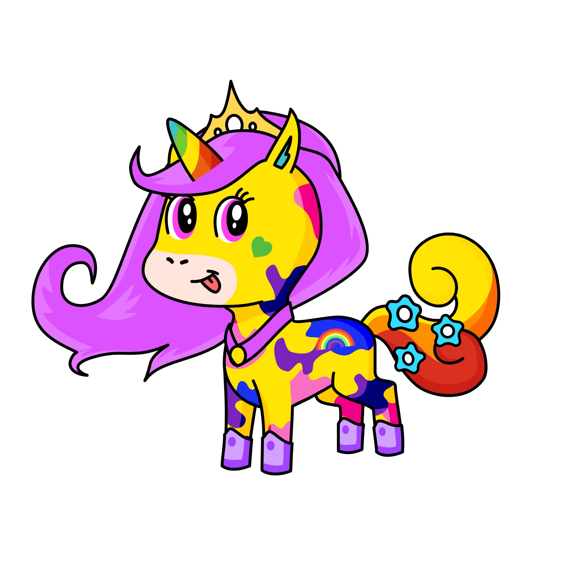QUEEN OF RAINBOW MAGIC, the unicorn