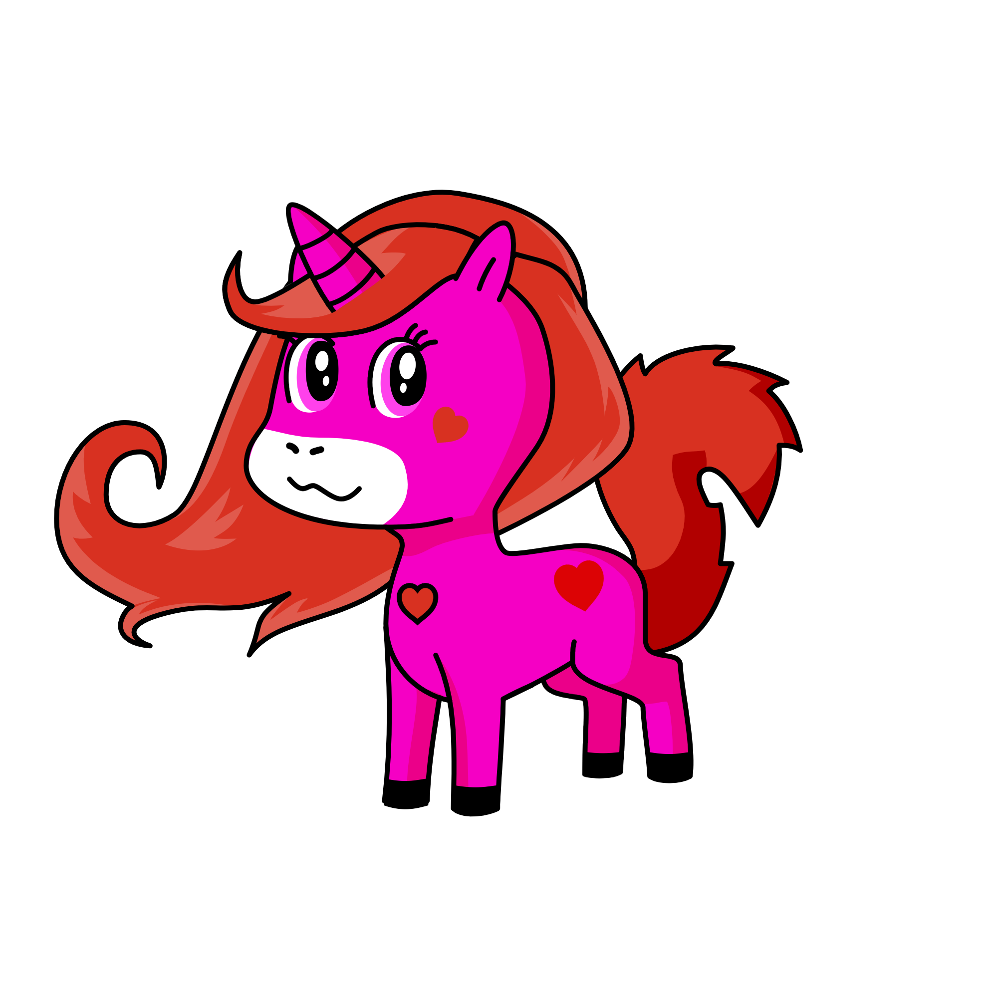 Happy Valentine's day!!!, the unicorn