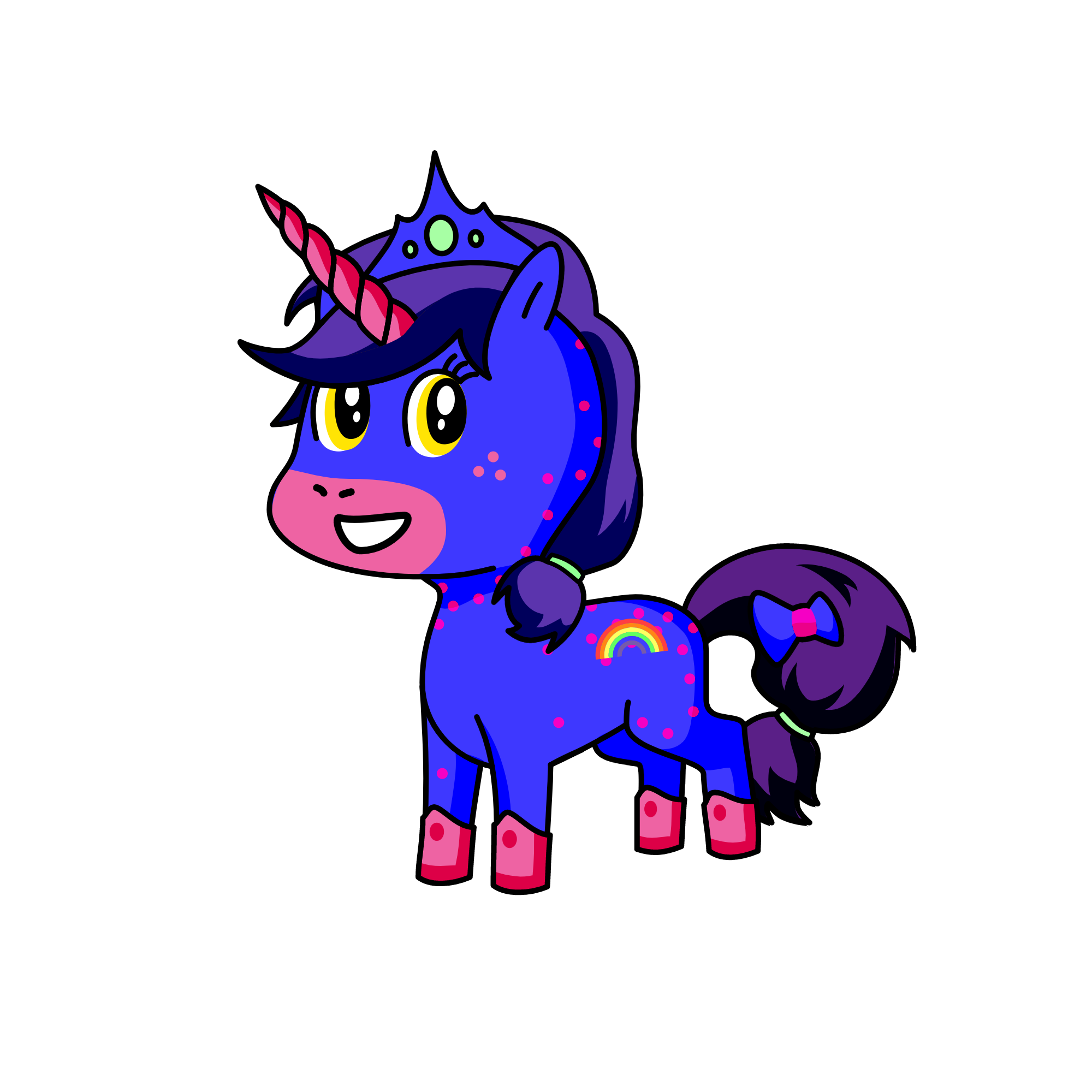 Rainbow, the unicorn
