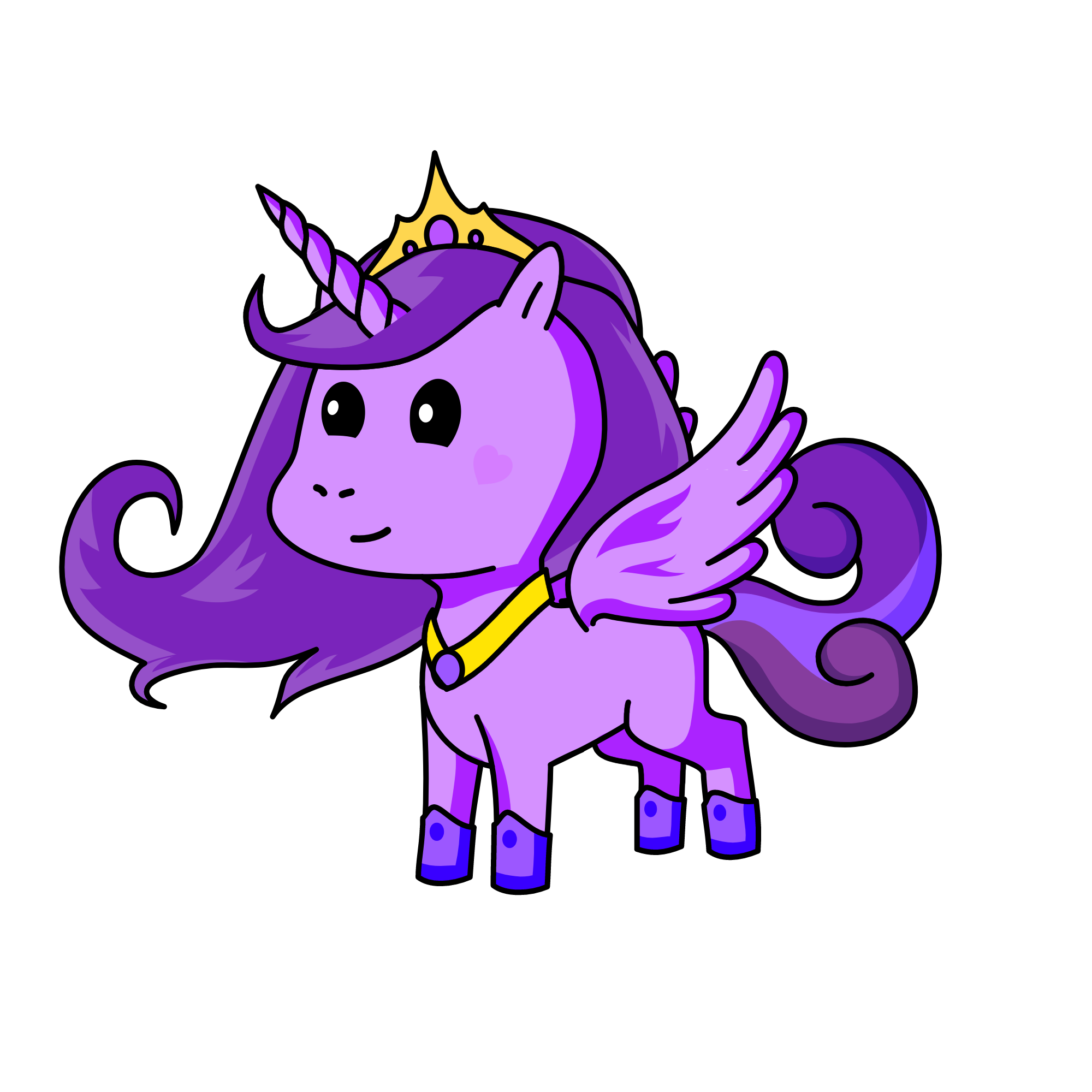 Princess Purple, the unicorn