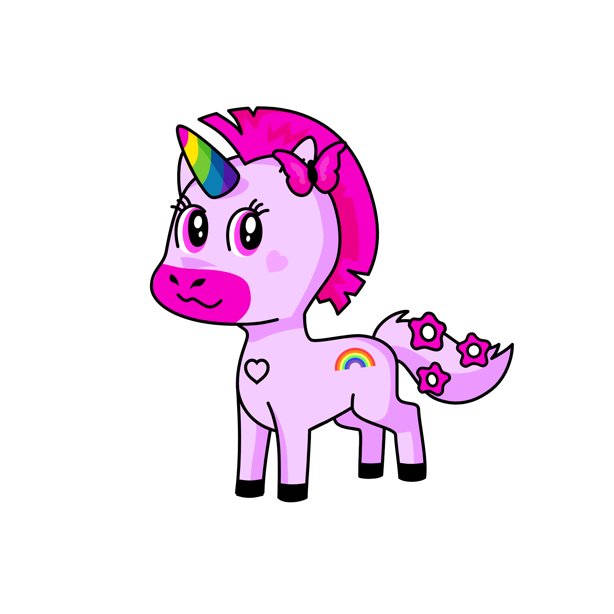 Rainbow, the unicorn