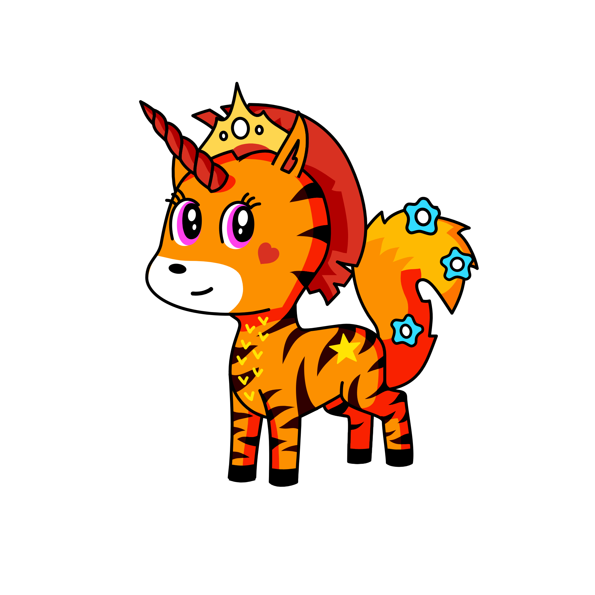 princess tiger, the unicorn