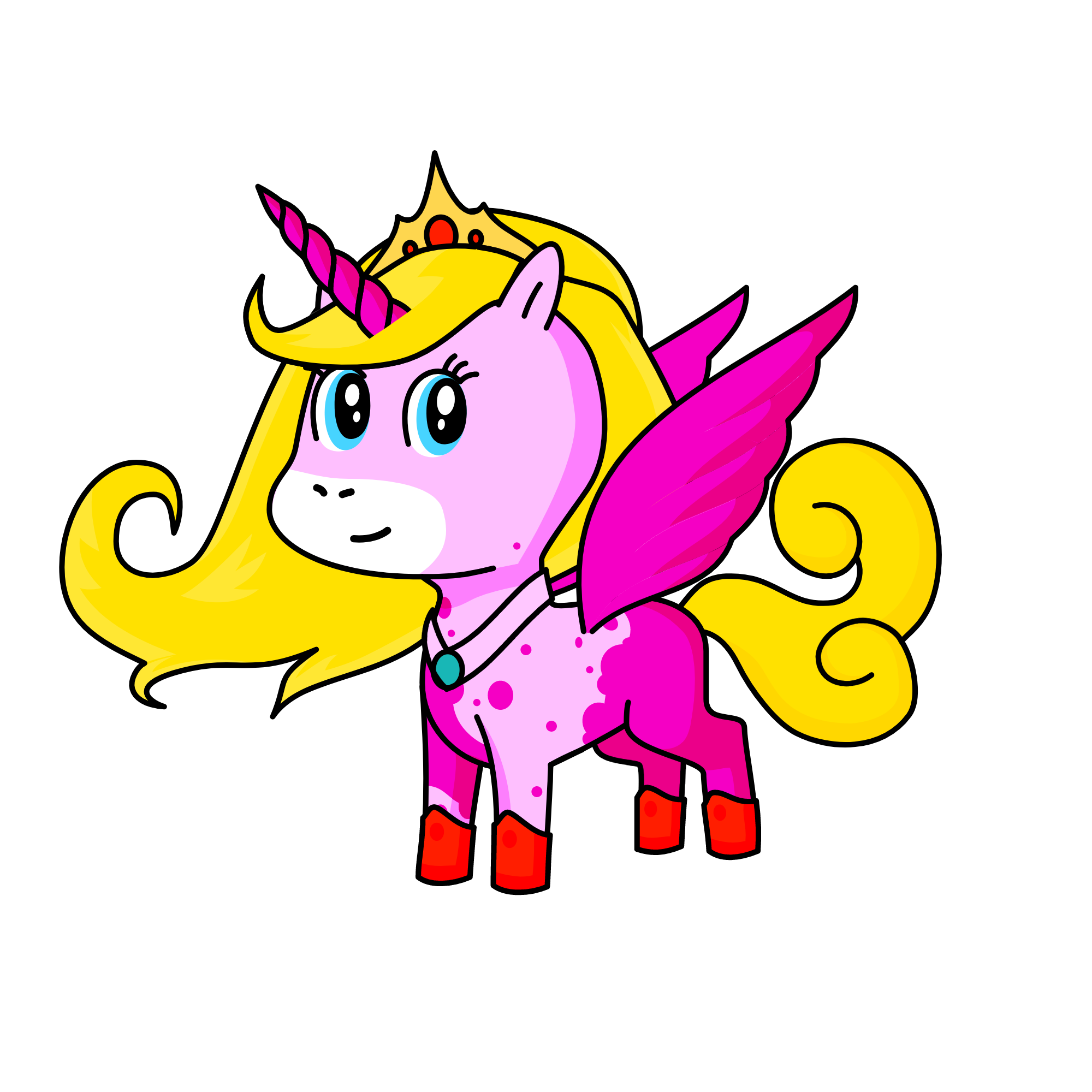 peach, the unicorn