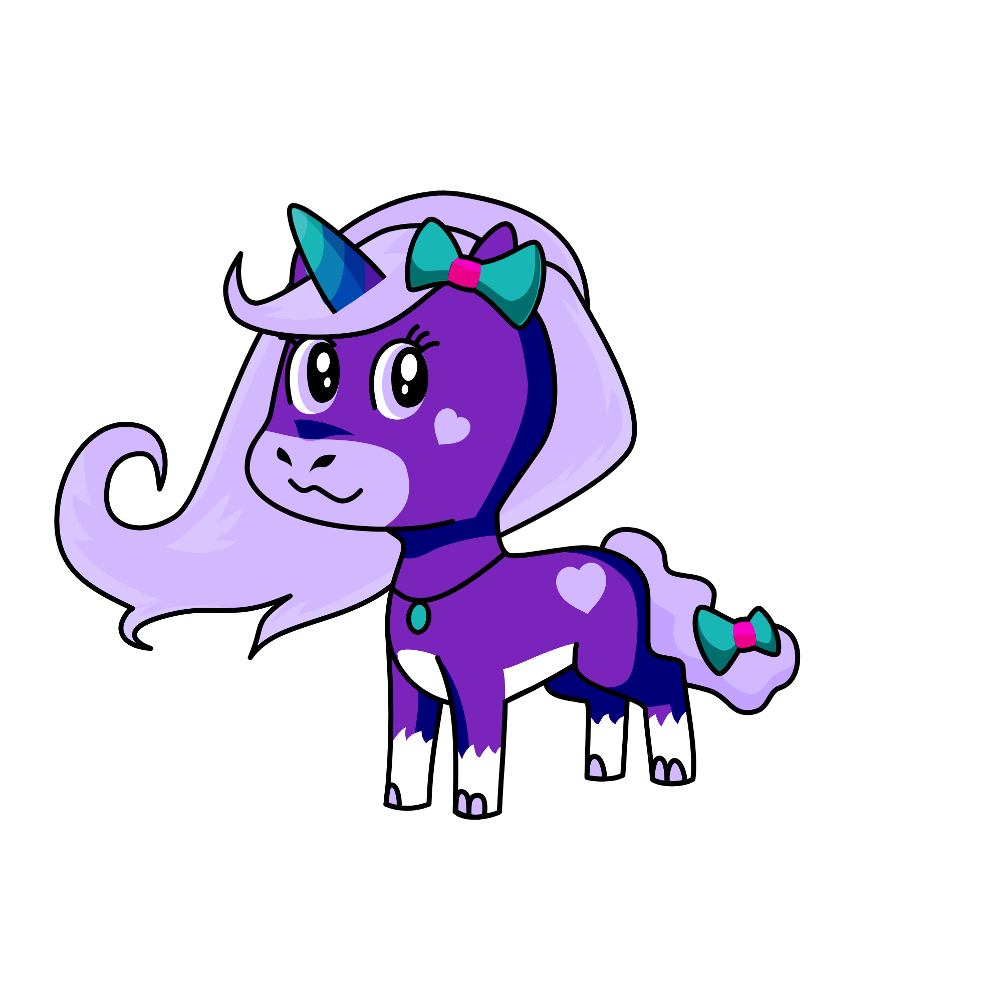 Violet, the unicorn