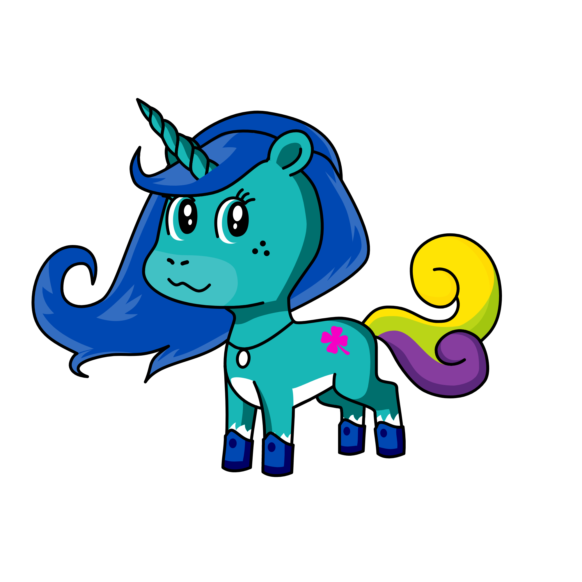 bluemy, the unicorn