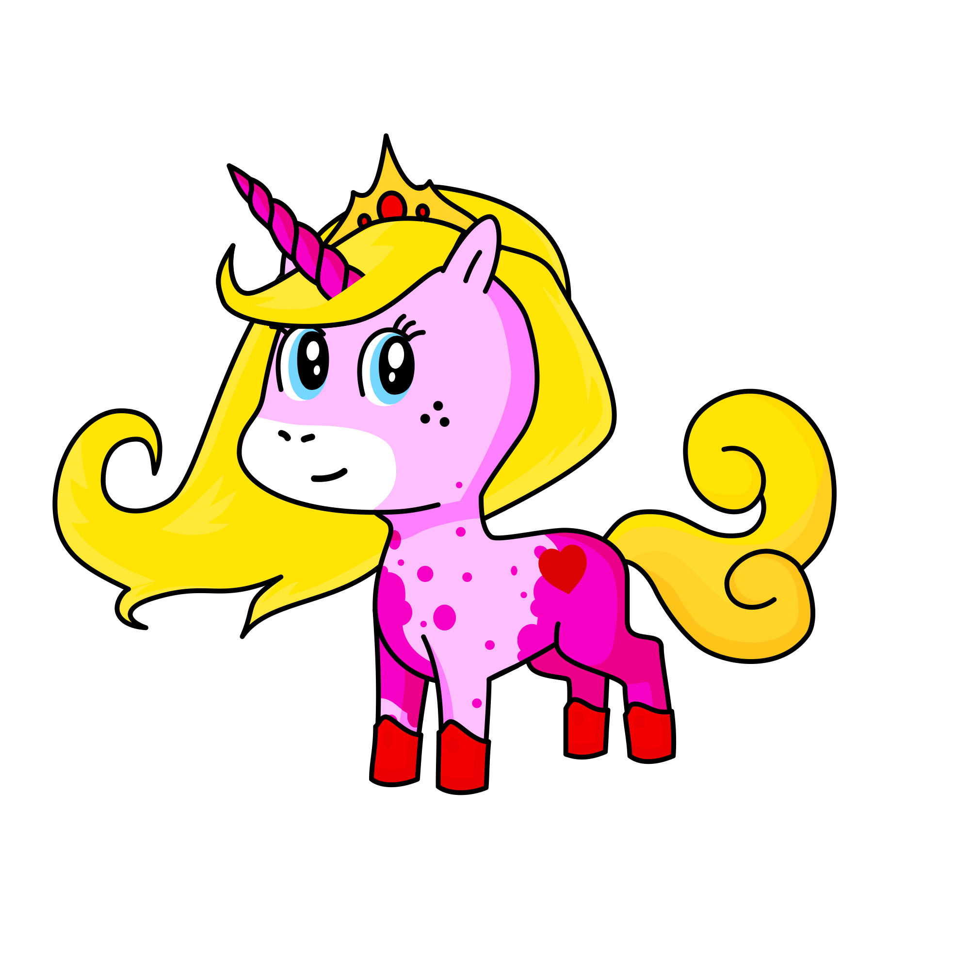 Peach, the unicorn