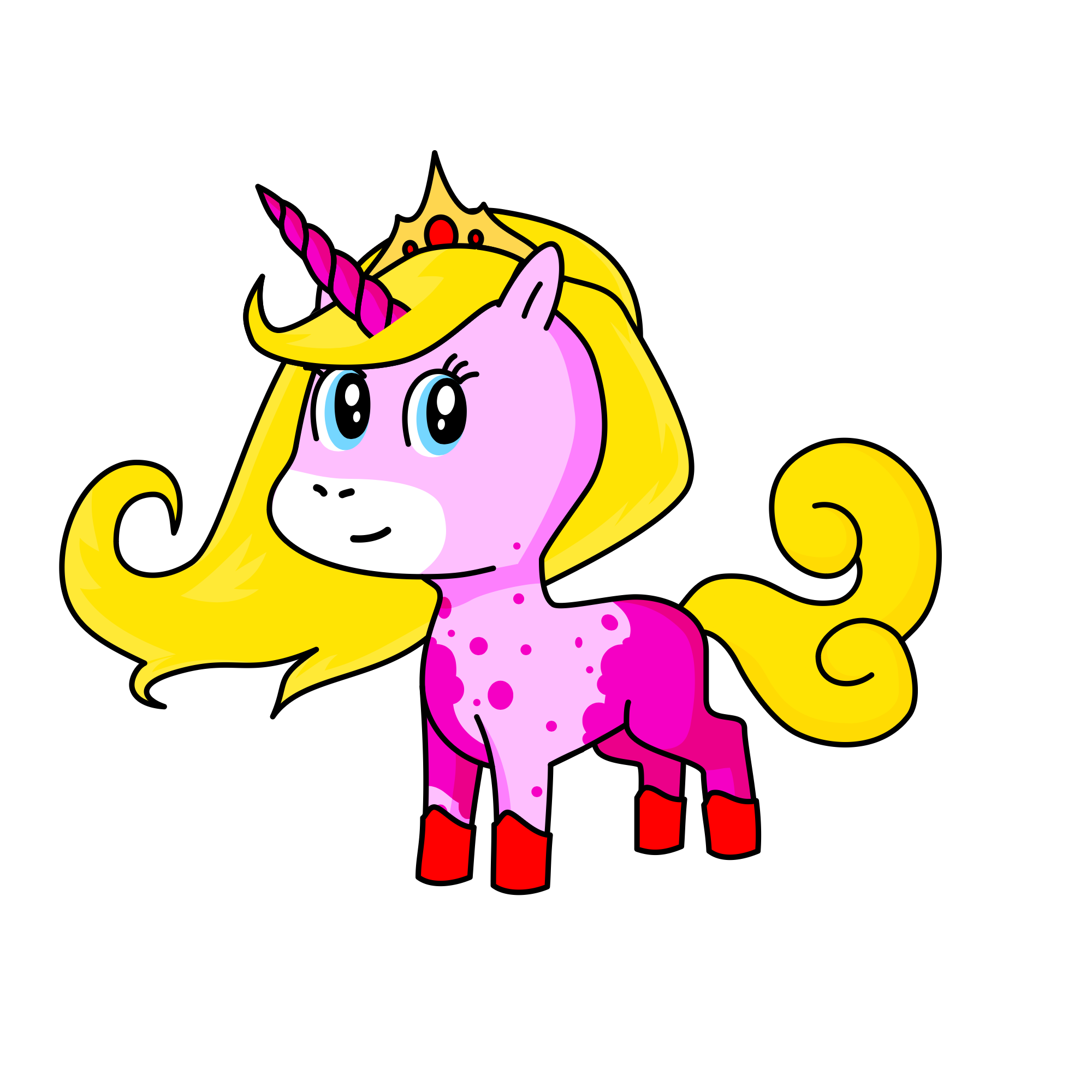 Peach, the unicorn