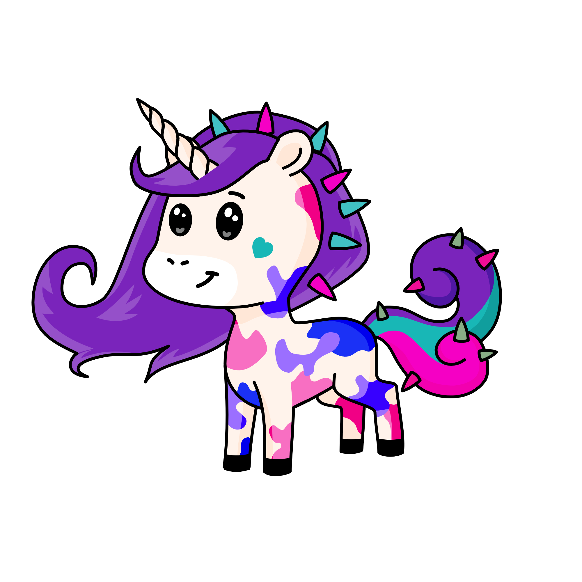 Rainbow, the unicorn
