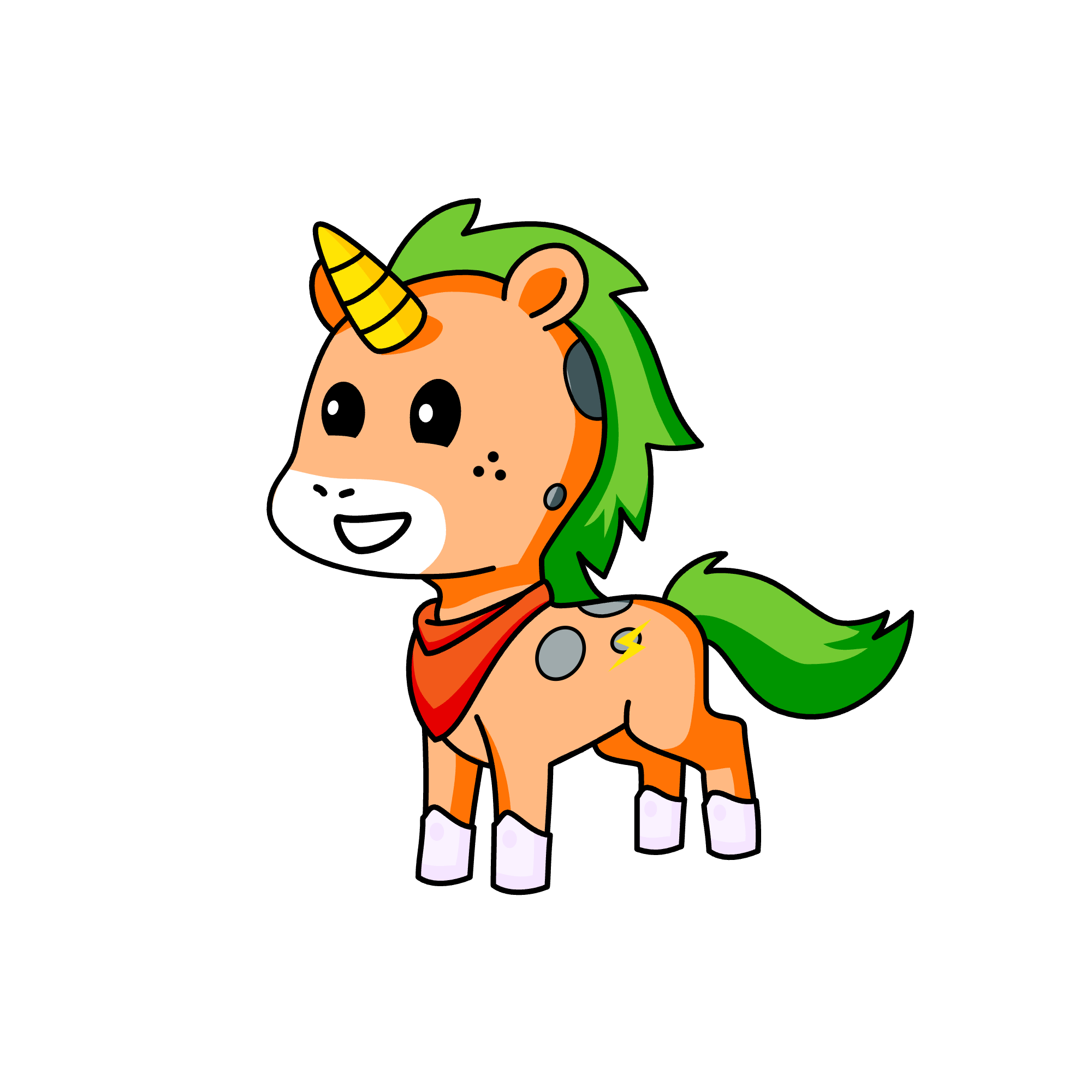 Rainbow River-lily, the unicorn