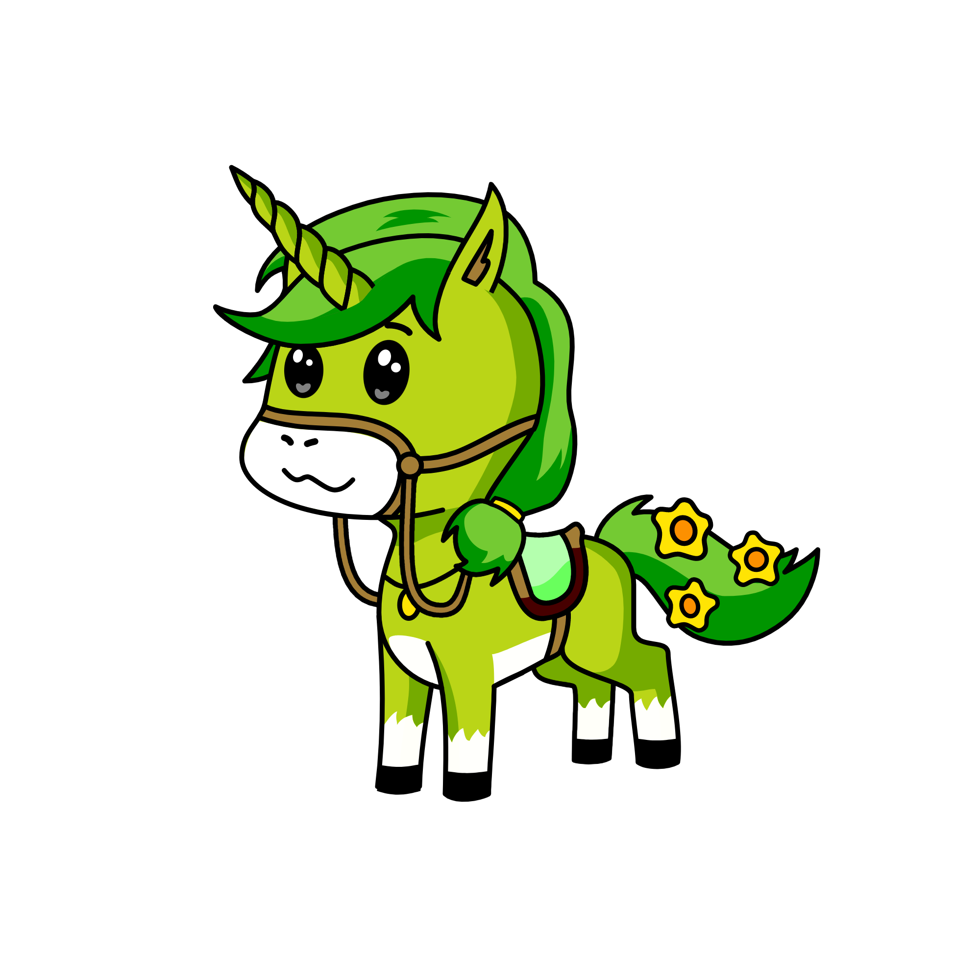 Leafy Flowers, the unicorn