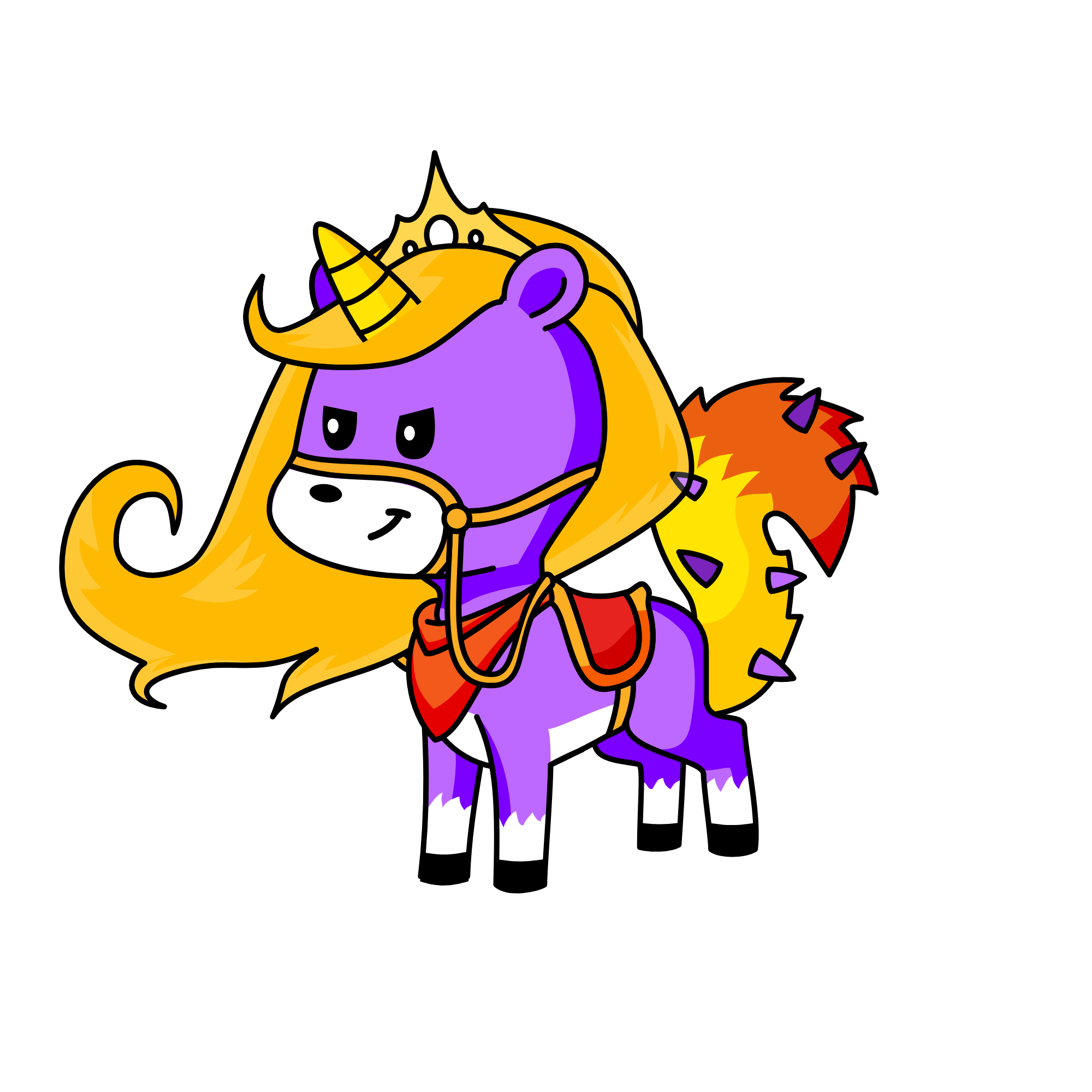 Queen Rapunzel, the unicorn