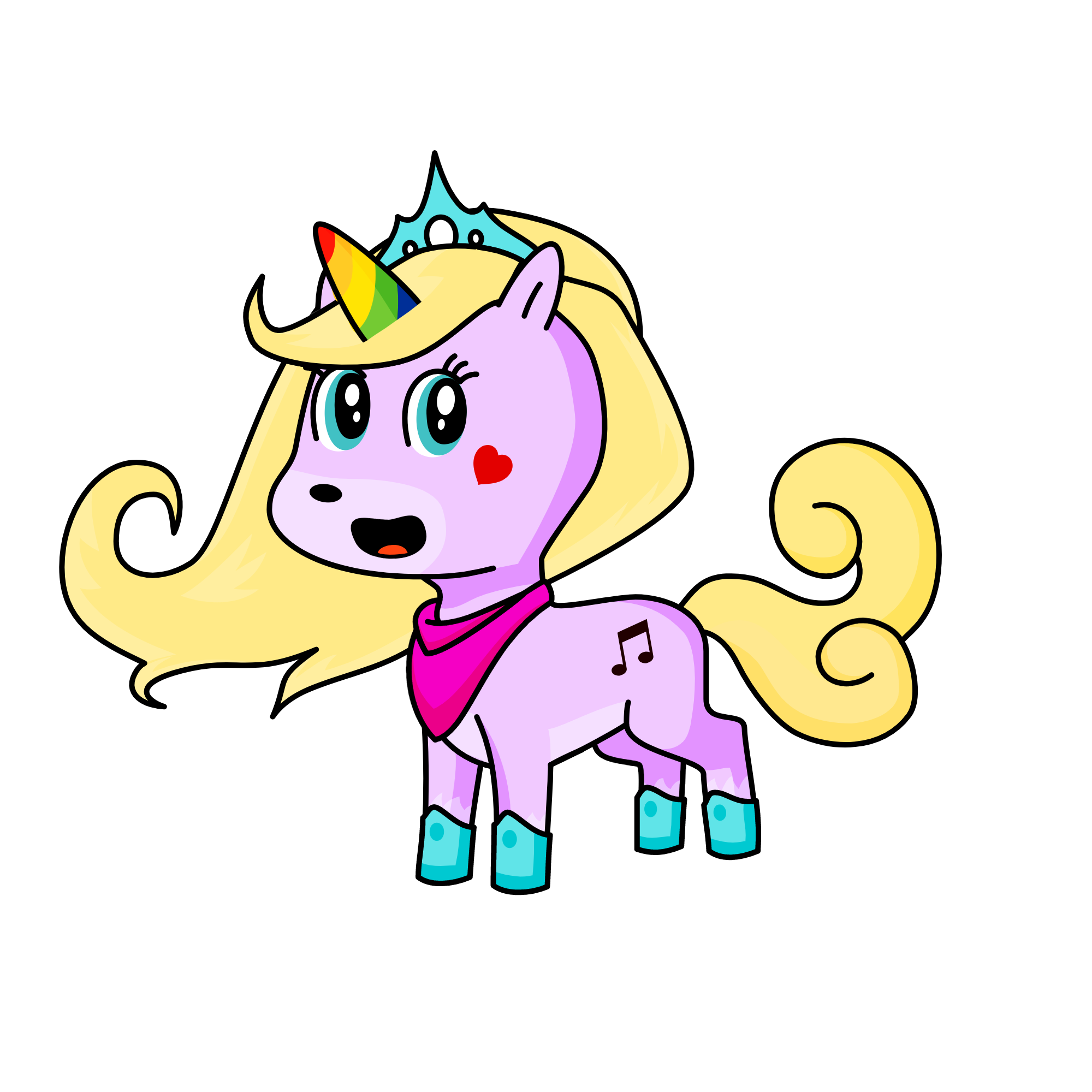 Rainbow Queen, the unicorn