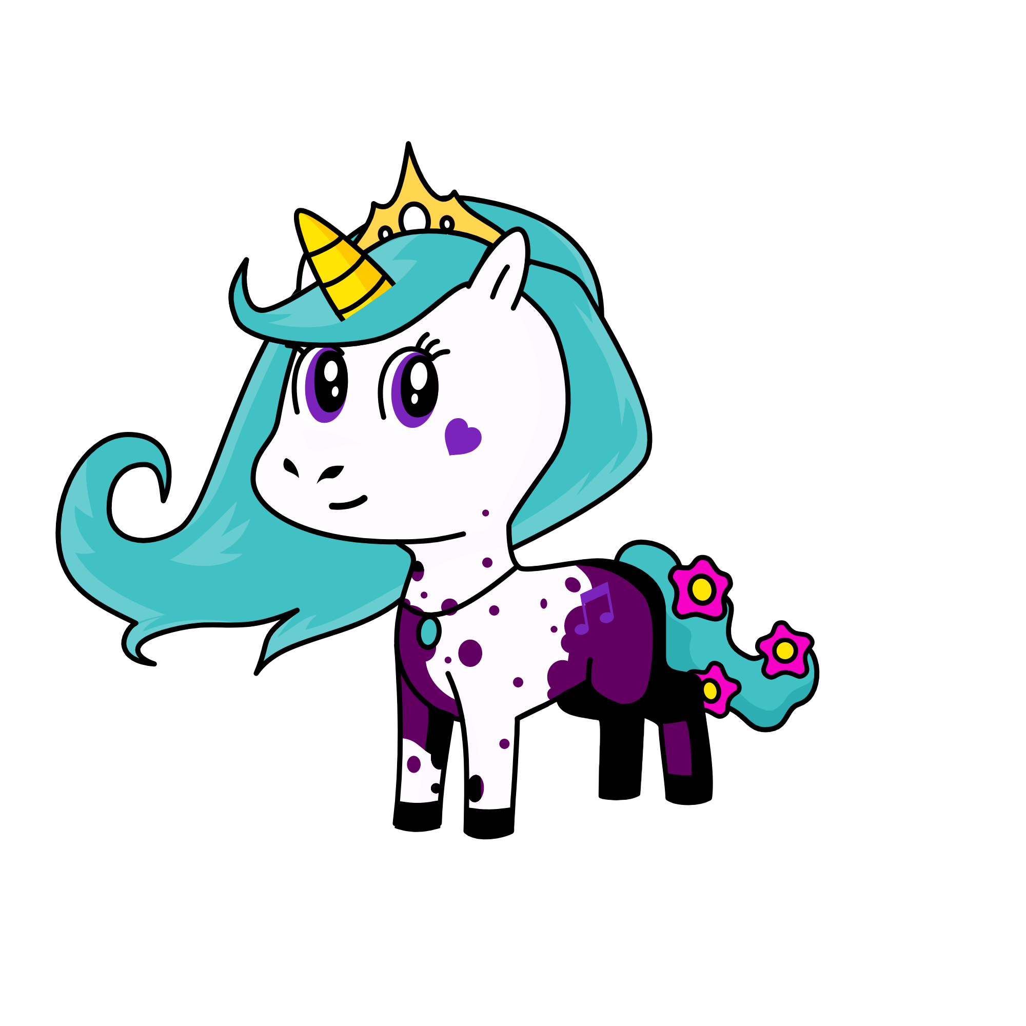 moonlight, the unicorn