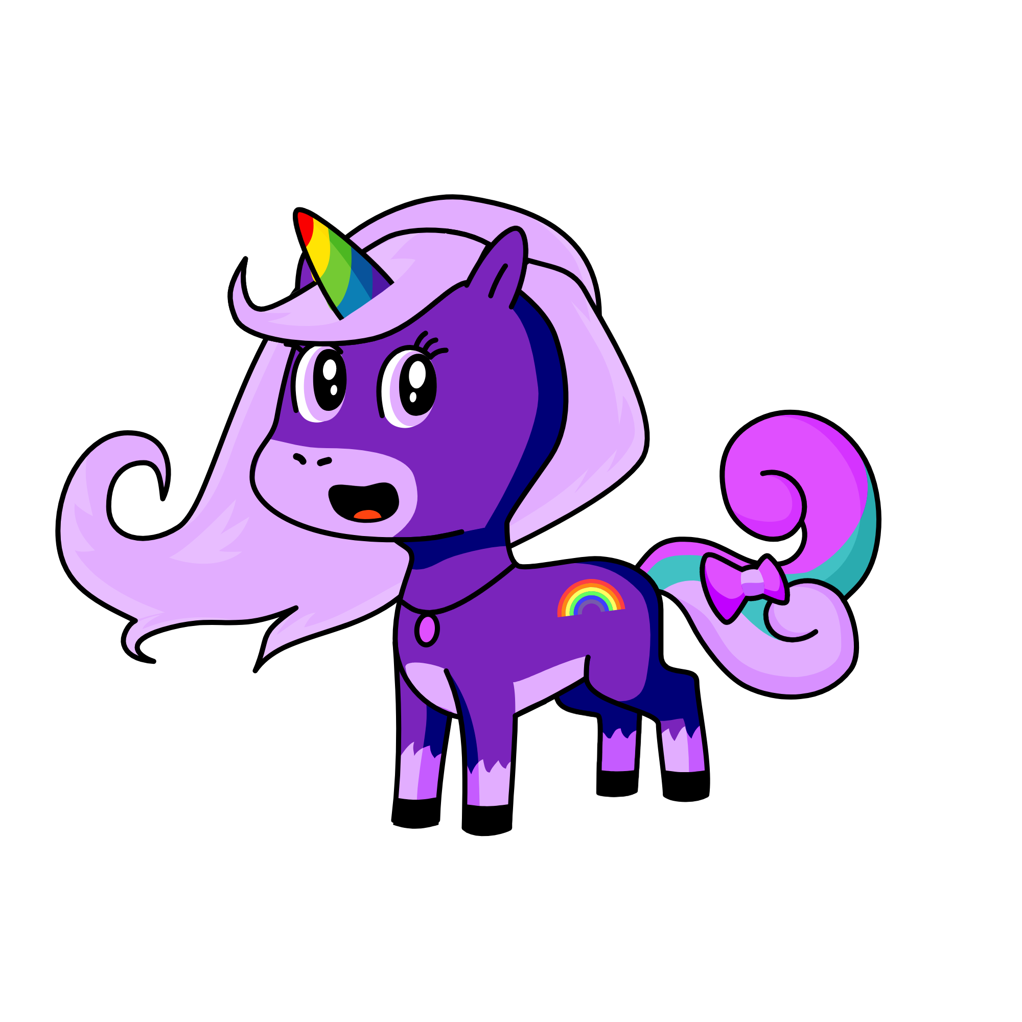 ranbow love, the unicorn
